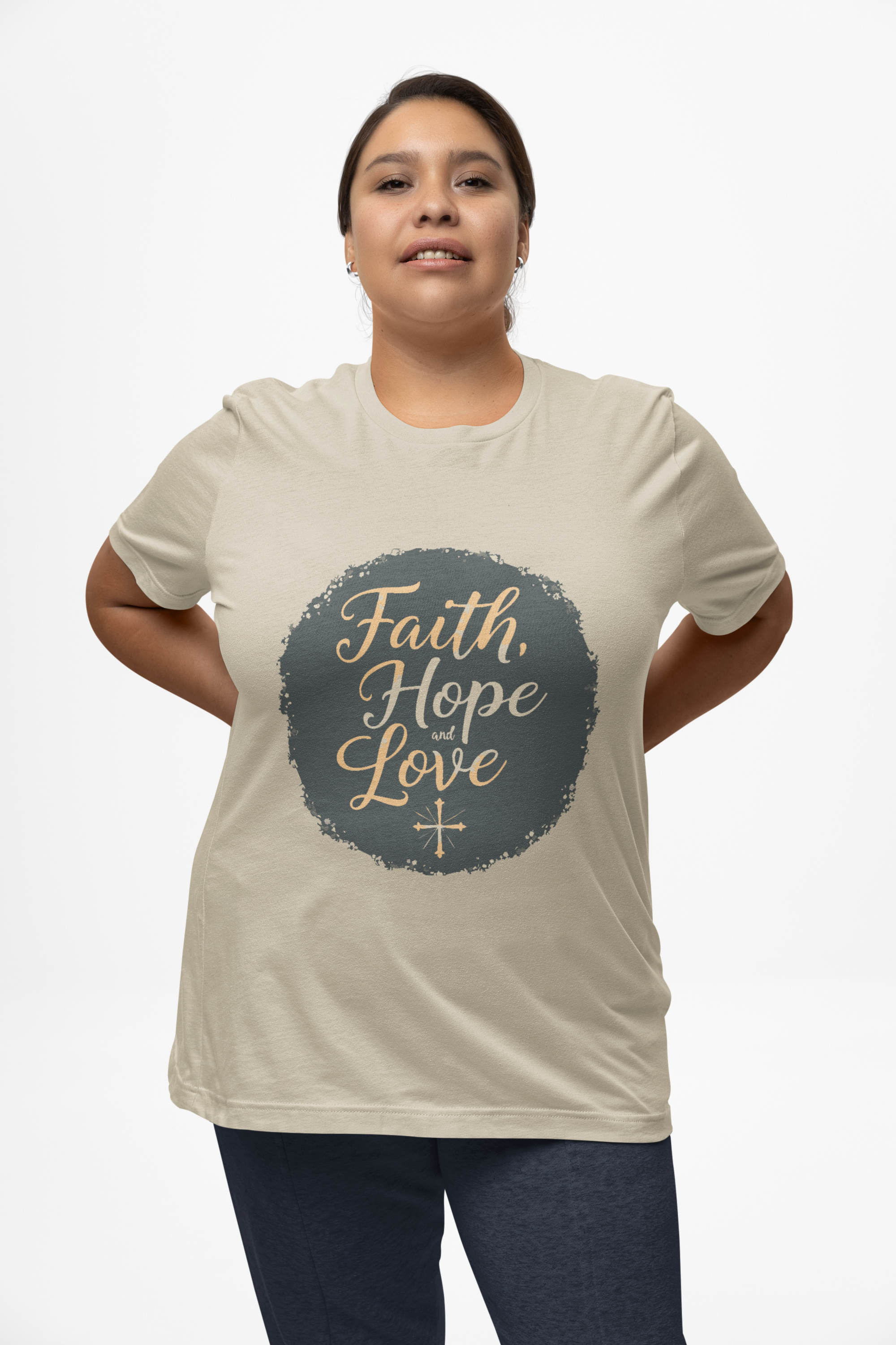 Faith Hope Love T-Shirt - Radiant Circle Message product thumbnail image Faith Hope Love T-Shirt - Radiant Circle Message product thumbnail image
