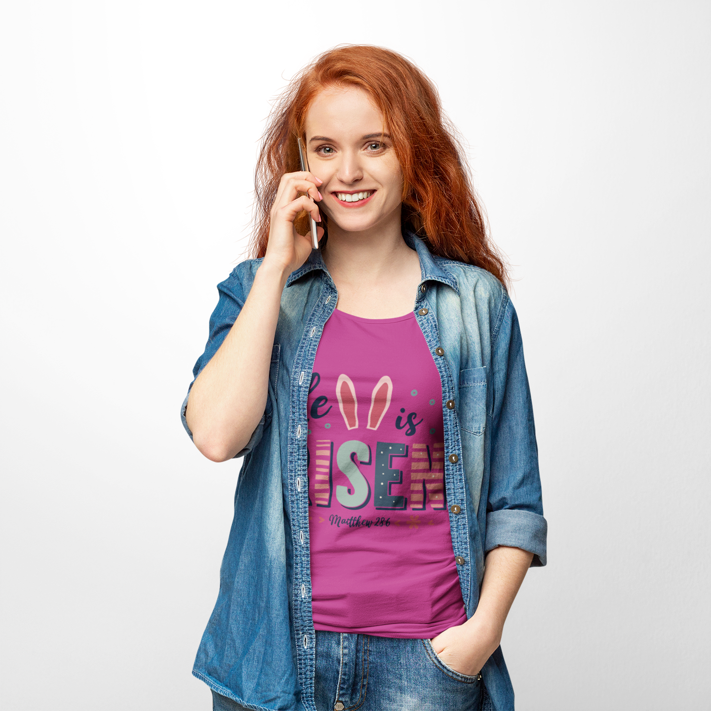 Easter Celebration T-Shirt - 'He is Risen' Unisex Softstyle Tee product thumbnail image Easter Celebration T-Shirt - 'He is Risen' Unisex Softstyle Tee product thumbnail image