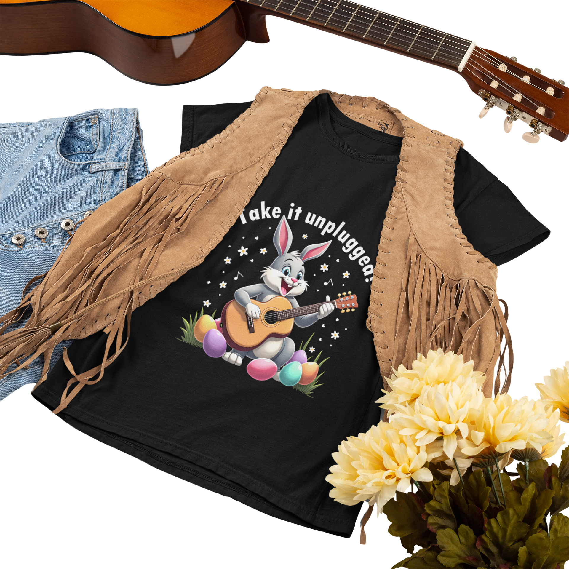 Easter Bunny Unplugged T-Shirt - Festive Spring Graphic Tee product thumbnail image Easter Bunny Unplugged T-Shirt - Festive Spring Graphic Tee product thumbnail image
