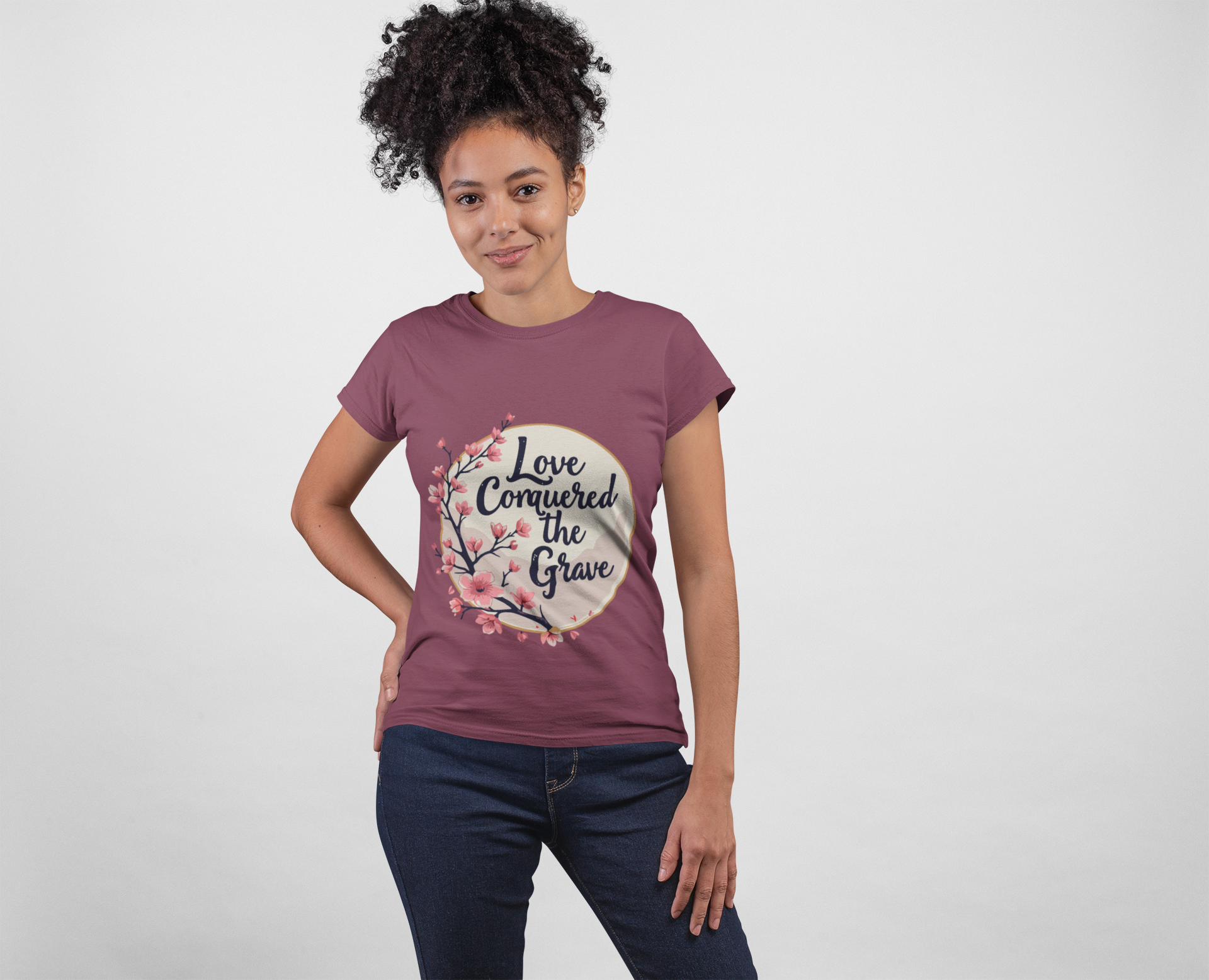 Love Conquered the Grave Floral Unisex Softstyle T-Shirt product thumbnail image Love Conquered the Grave Floral Unisex Softstyle T-Shirt product thumbnail image