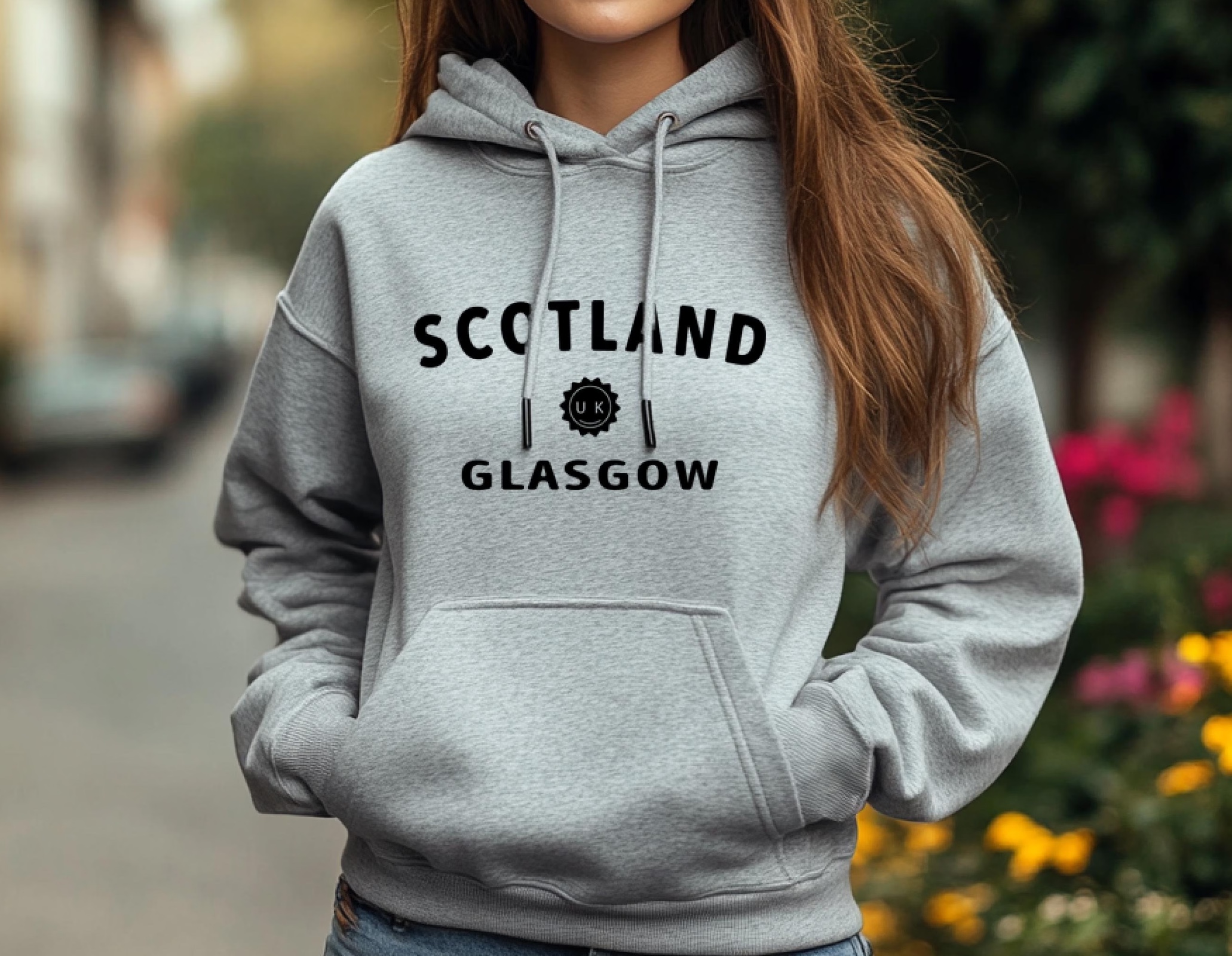 Glasgow Scotland Hoodie, Scottish Sweatshirt, Unisex Pullover, Celtic Heritage Jumper, Travel Souvenir Gift. - Image 1 | Lily's Pad Studio
