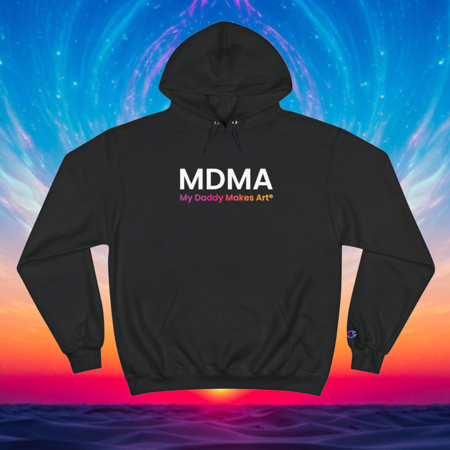 Midnight Sunrise Hoodie by My Daddy Makes Art®
