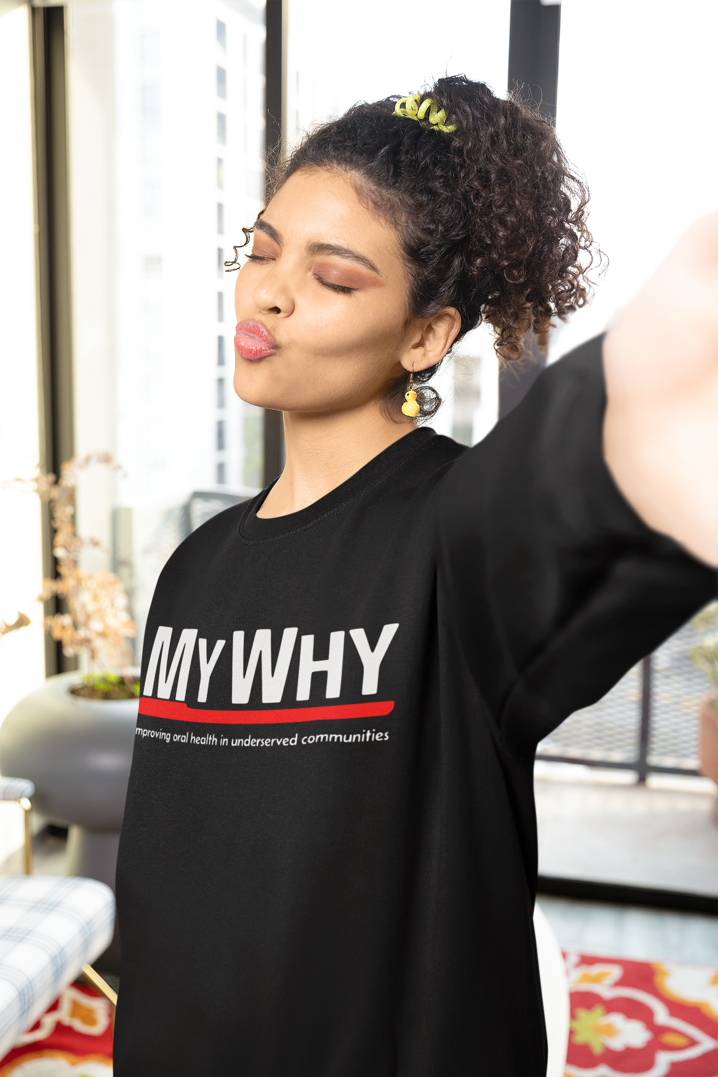 MY WHY Unisex Crewneck Sweatshirt - Empowering Oral Health Awareness product thumbnail image