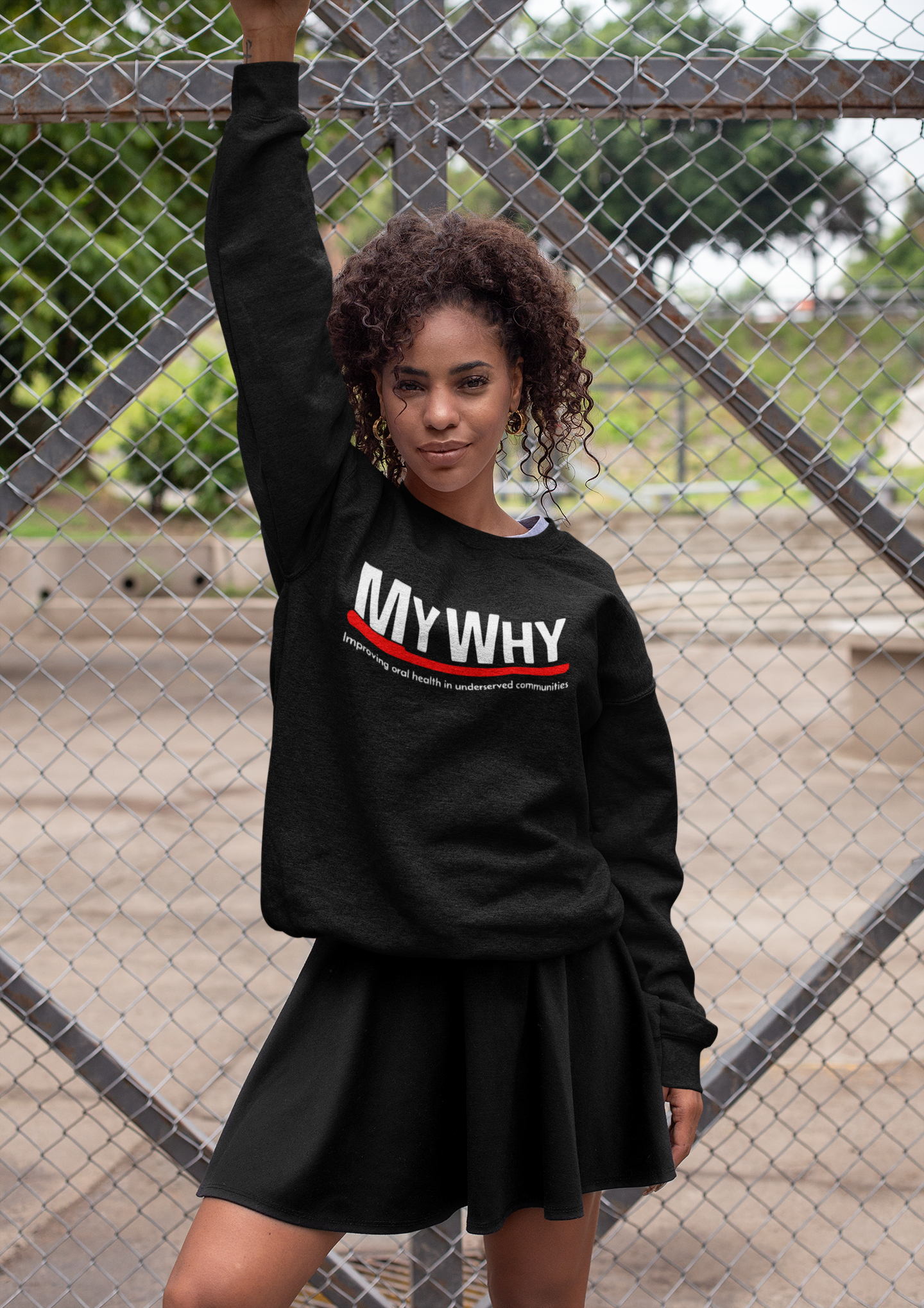 MY WHY Unisex Crewneck Sweatshirt - Empowering Oral Health Awareness product thumbnail image