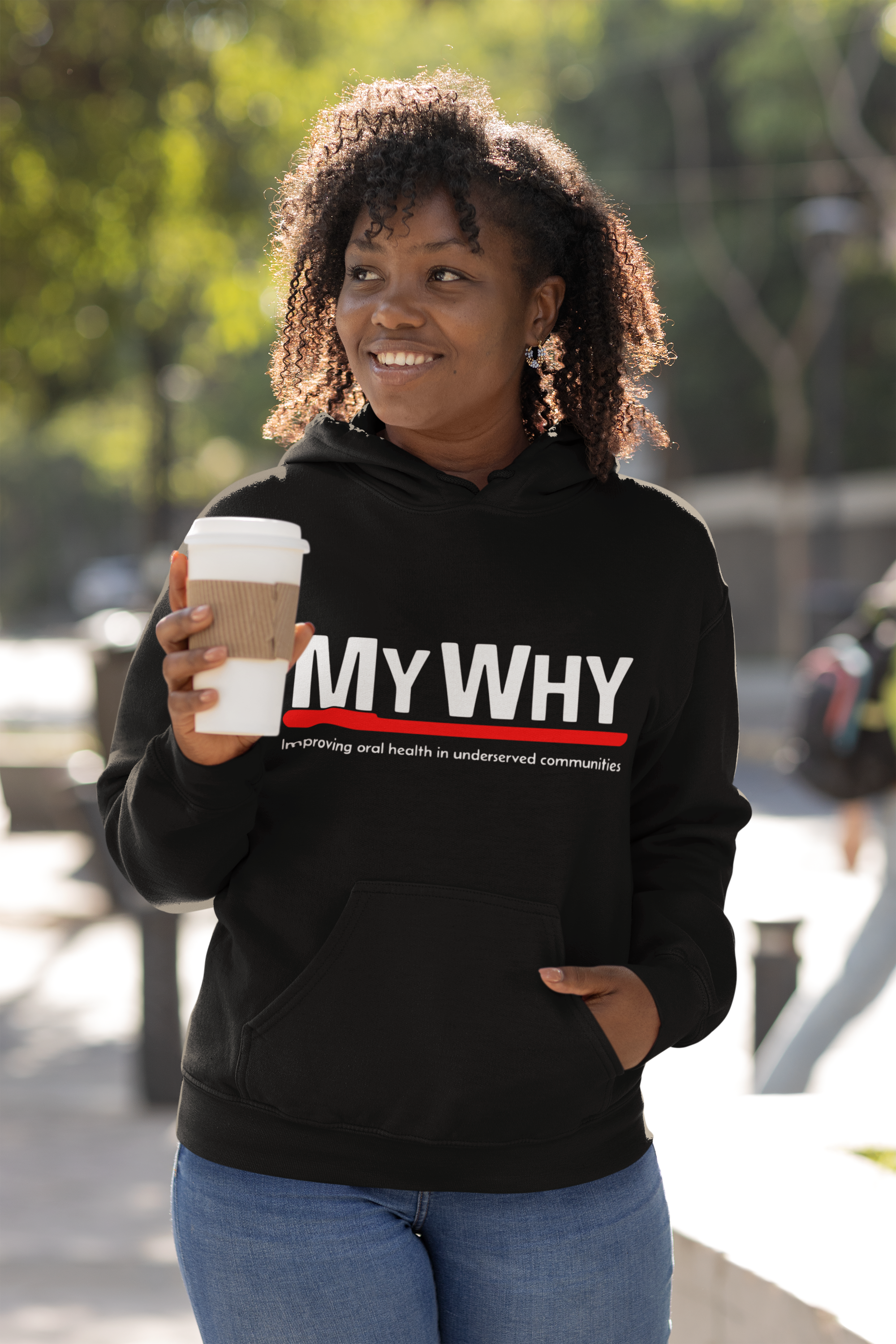 MY WHY Fleece Hoodie - Improve Oral Health Awareness product thumbnail image