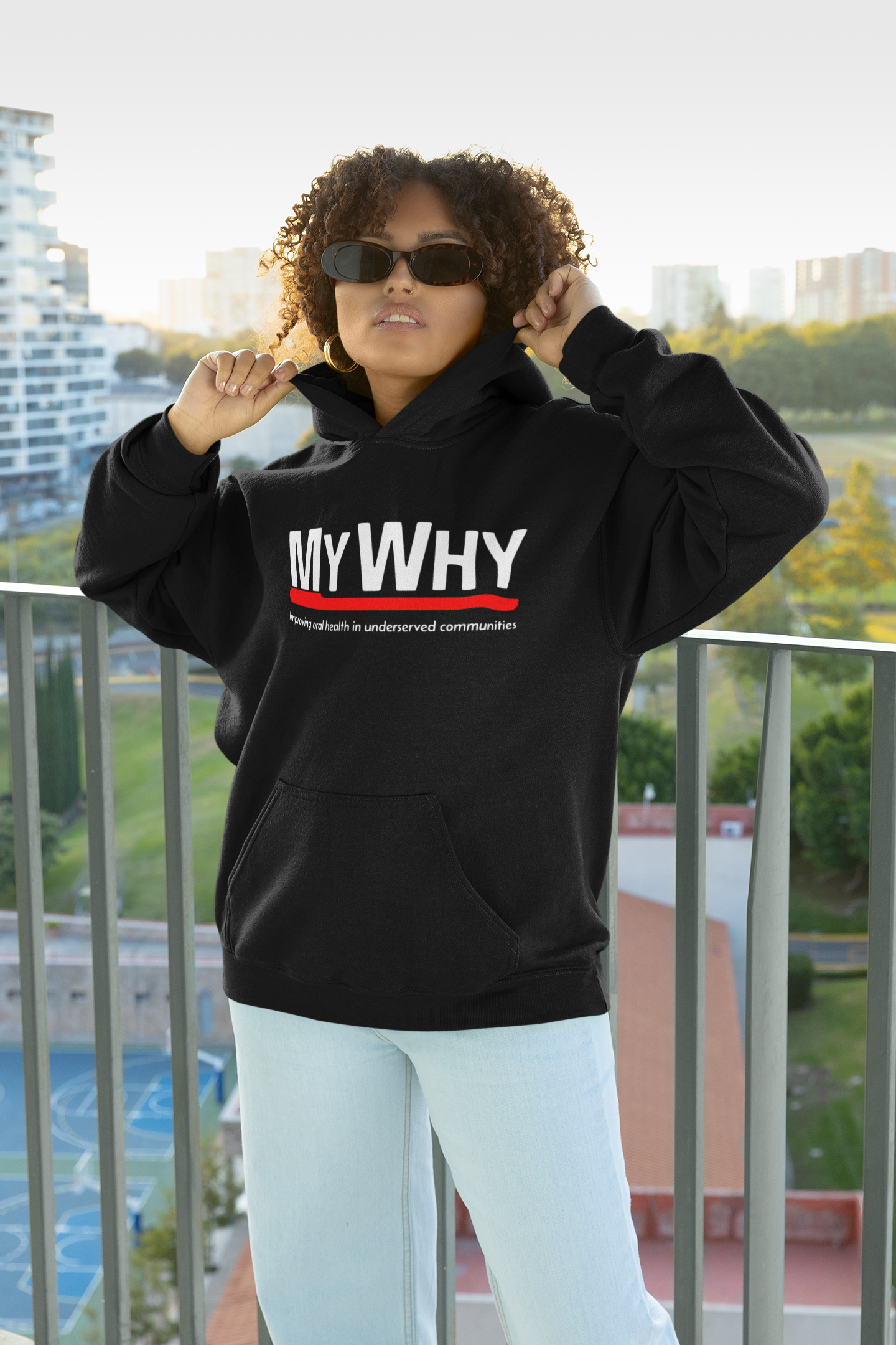 MY WHY Fleece Hoodie - Improve Oral Health Awareness product thumbnail image