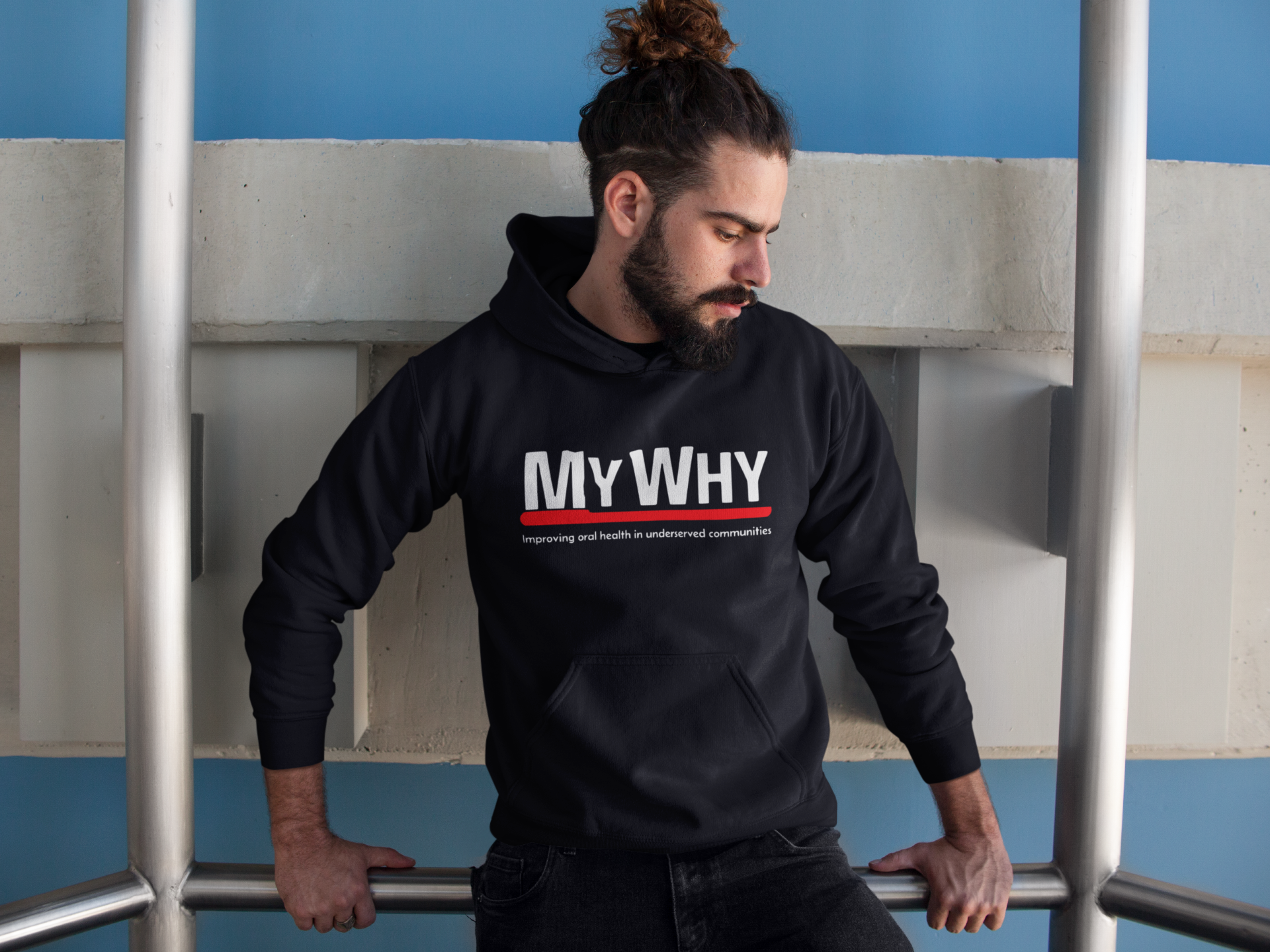 MY WHY Fleece Hoodie - Improve Oral Health Awareness product thumbnail image
