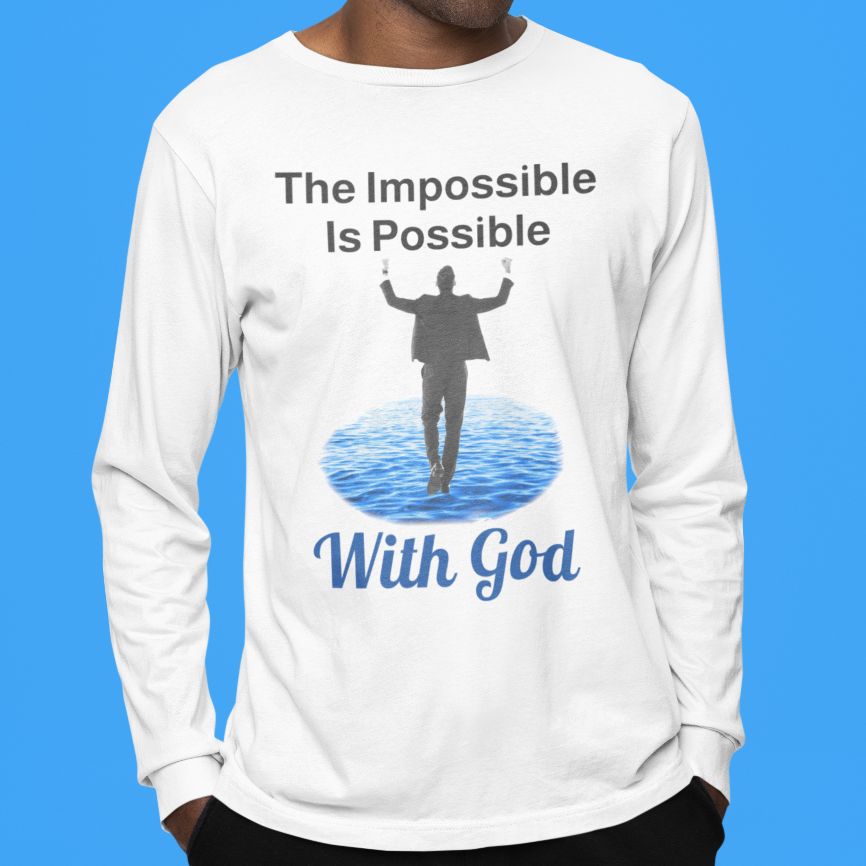 Bella+Canvas Adult Unisex Long-Sleeve T-Shirt, Impossible Man Bella+Canvas Adult Unisex Long-Sleeve T-Shirt, Impossible Man