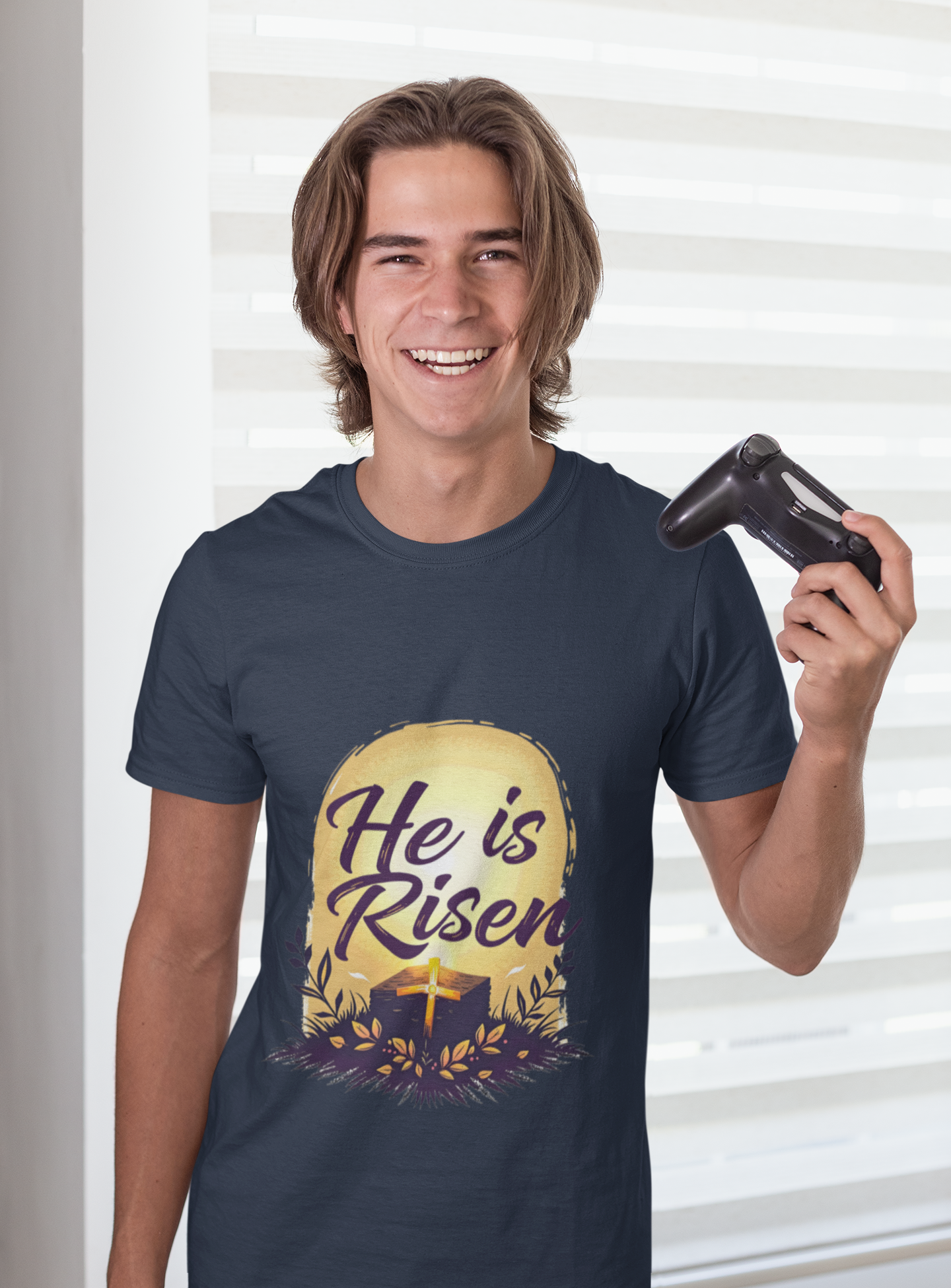 He is Risen Unisex Softstyle T-Shirt - Celebratory Christian Apparel for Easter He is Risen Unisex Softstyle T-Shirt - Celebratory Christian Apparel for Easter