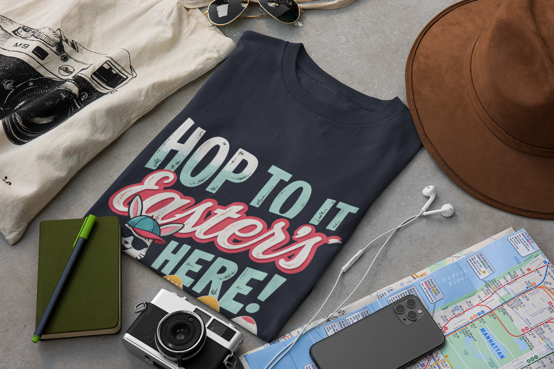 Easter Bunny Unisex T-Shirt - "Hop to It, Easter's Here!" Easter Bunny Unisex T-Shirt - "Hop to It, Easter's Here!"