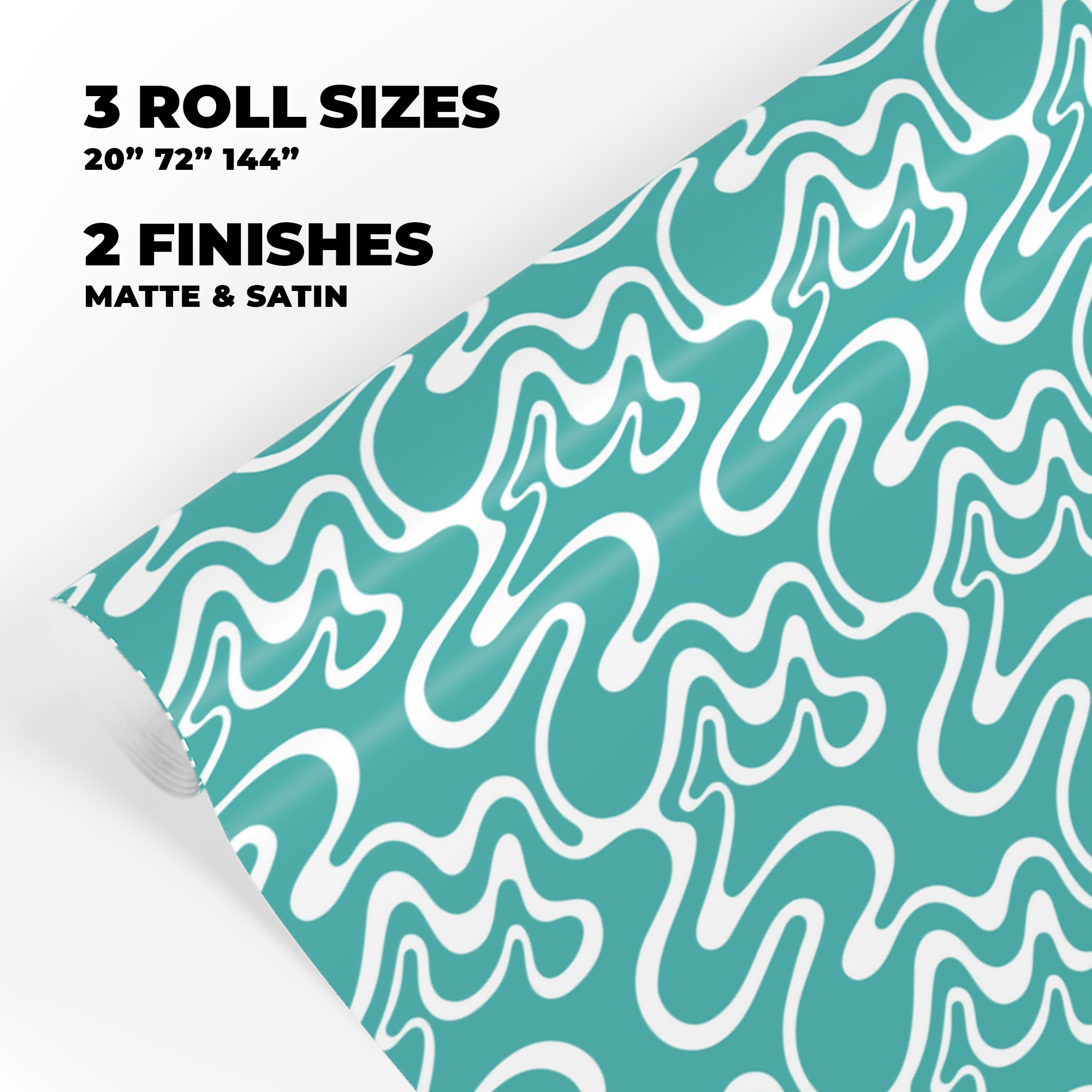 Psychedelic Swirl Gift Wrap in Turquoise product thumbnail image Psychedelic Swirl Gift Wrap in Turquoise product thumbnail image