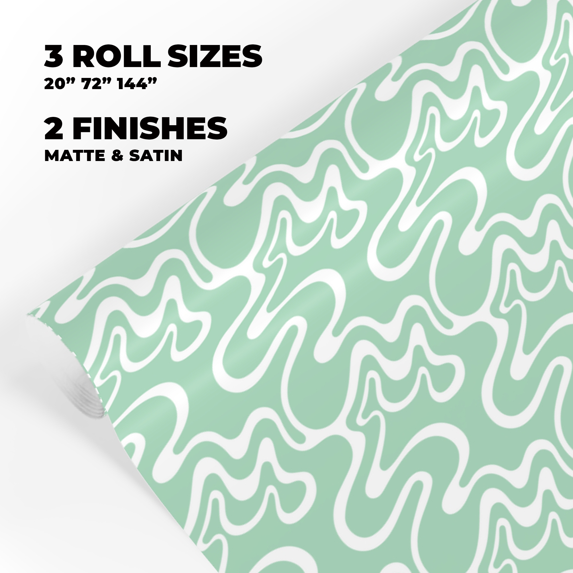 Psychedelic Swirl Gift Wrap in Mint product thumbnail image Psychedelic Swirl Gift Wrap in Mint product thumbnail image