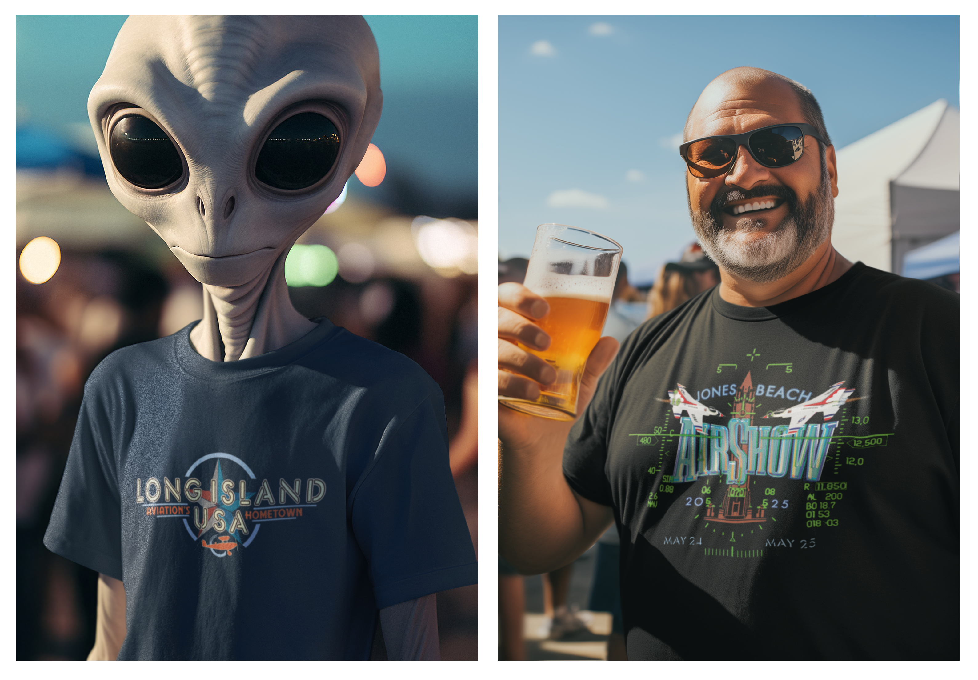 2025 JONES BEACH AIR SHOW | LONG ISLAND USA — Soft Cotton Tee — SIDE A / B product thumbnail image 2025 JONES BEACH AIR SHOW | LONG ISLAND USA — Soft Cotton Tee — SIDE A / B product thumbnail image