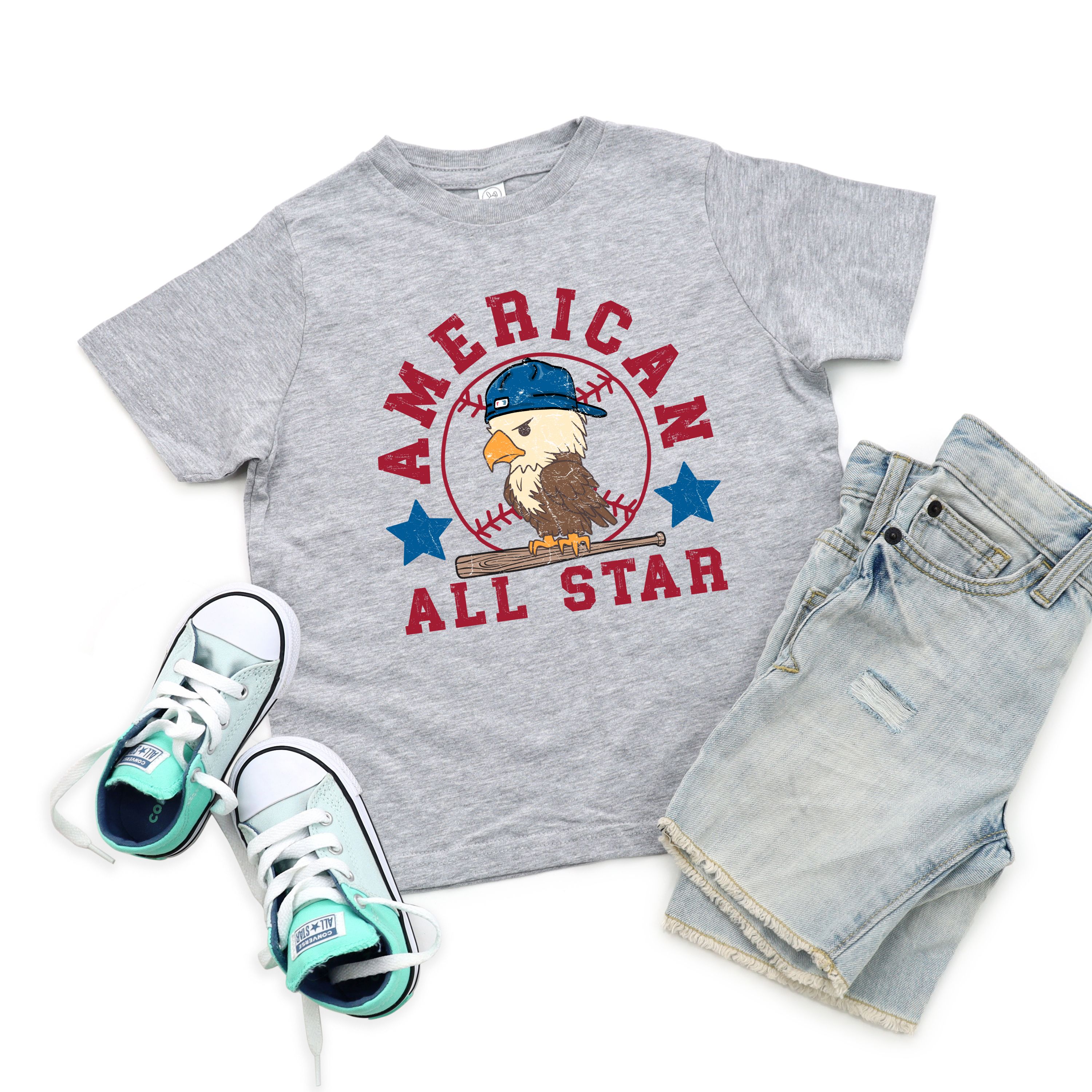 Toddler's American All Star Tee - Fun, Stylish Jersey Shirt for Young Sports Fans product thumbnail image Toddler's American All Star Tee - Fun, Stylish Jersey Shirt for Young Sports Fans product thumbnail image