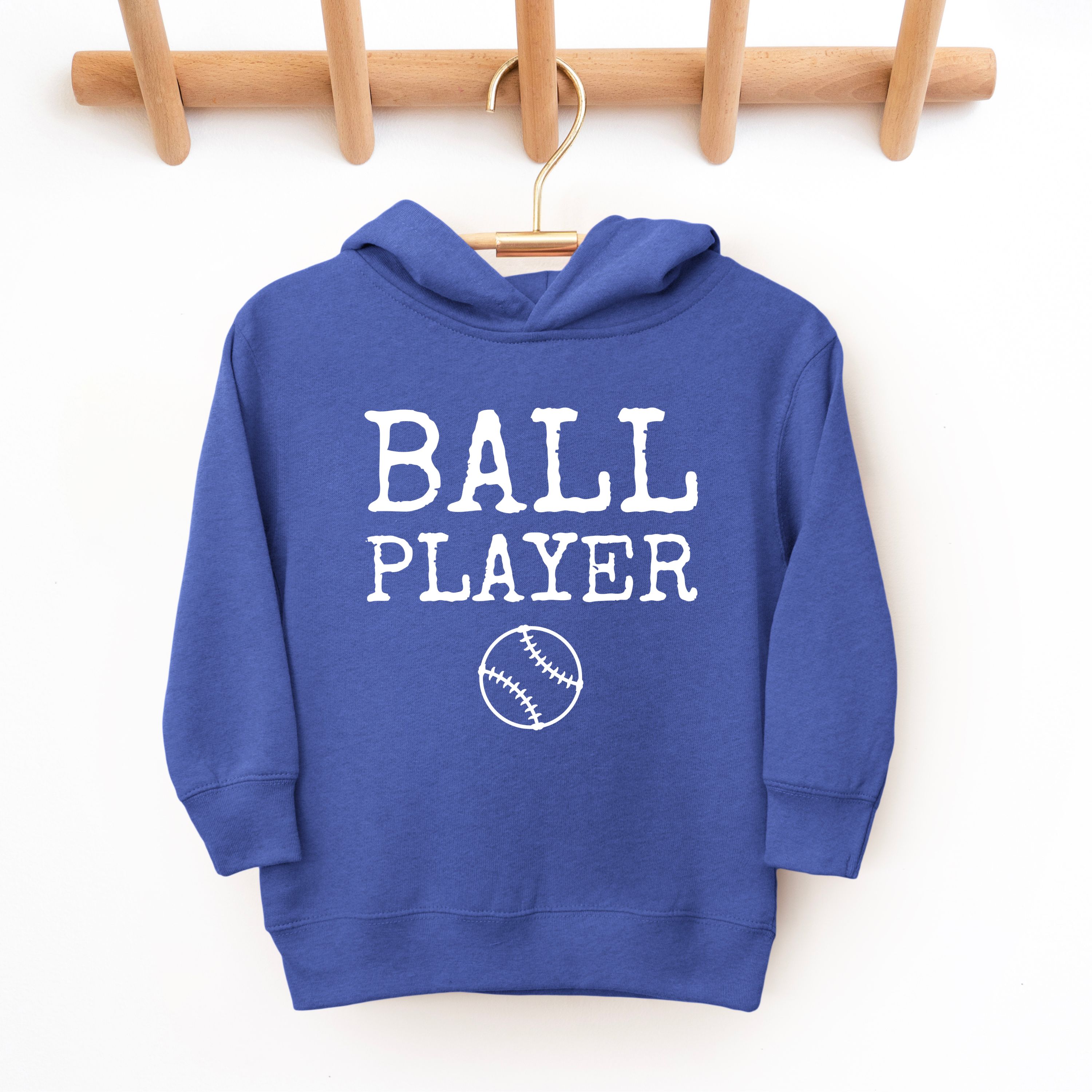 Ball Player Toddler Hoodie product thumbnail image Ball Player Toddler Hoodie product thumbnail image