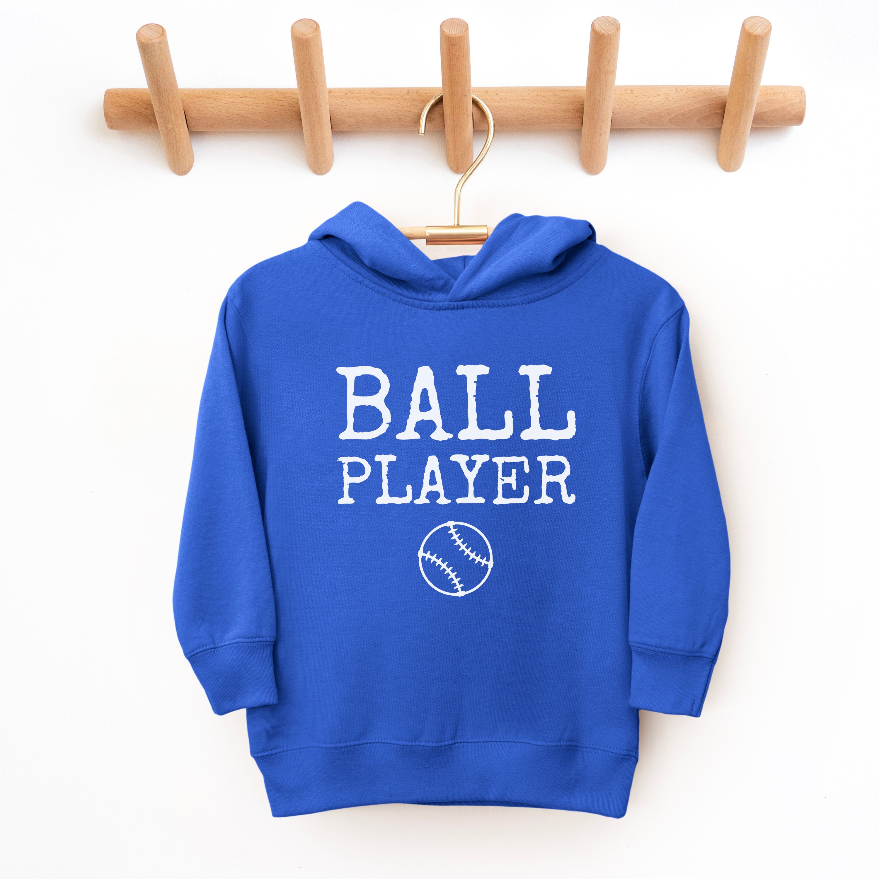 Ball Player Toddler Hoodie product thumbnail image Ball Player Toddler Hoodie product thumbnail image