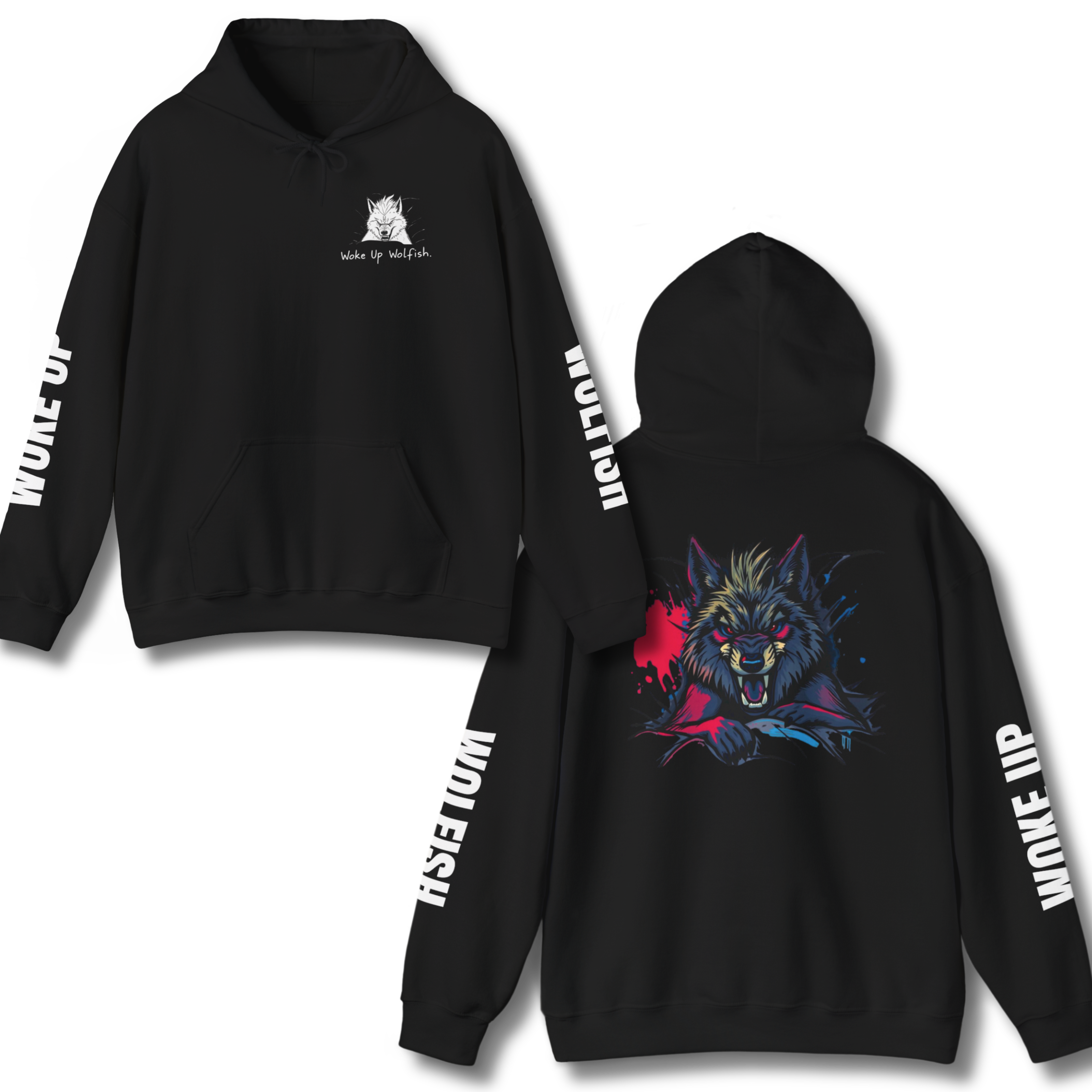 🌒 WOKE UP WOLFISH Hoodie 🐺🔥 | #AlphaModeOn