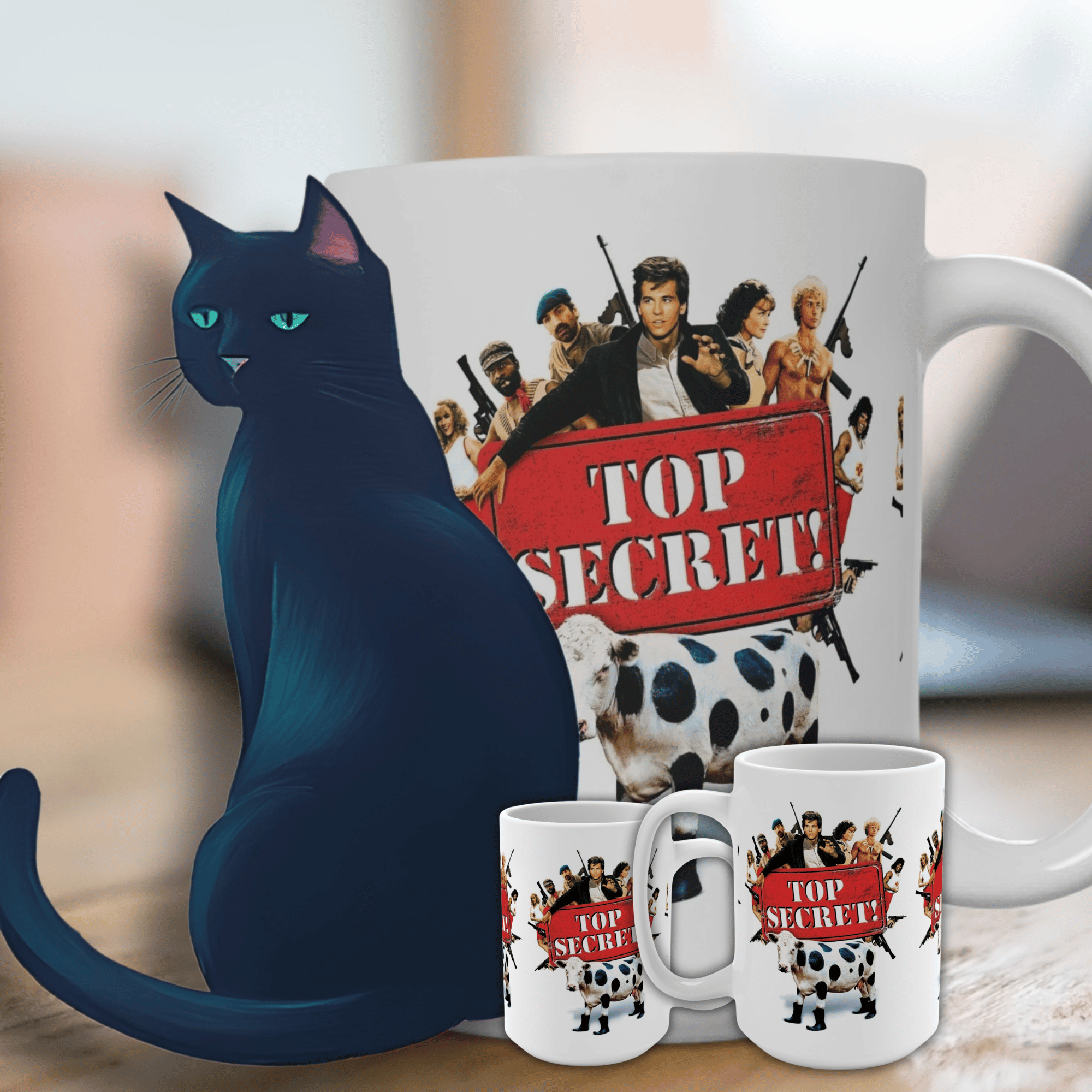 Top Secret 1984 Movie Poster Mug - Quirky Nostalgic Coffee Cup for Movie Buffs, Large Ceramic Tea Cup, Unique Gift product thumbnail image Top Secret 1984 Movie Poster Mug - Quirky Nostalgic Coffee Cup for Movie Buffs, Large Ceramic Tea Cup, Unique Gift product thumbnail image