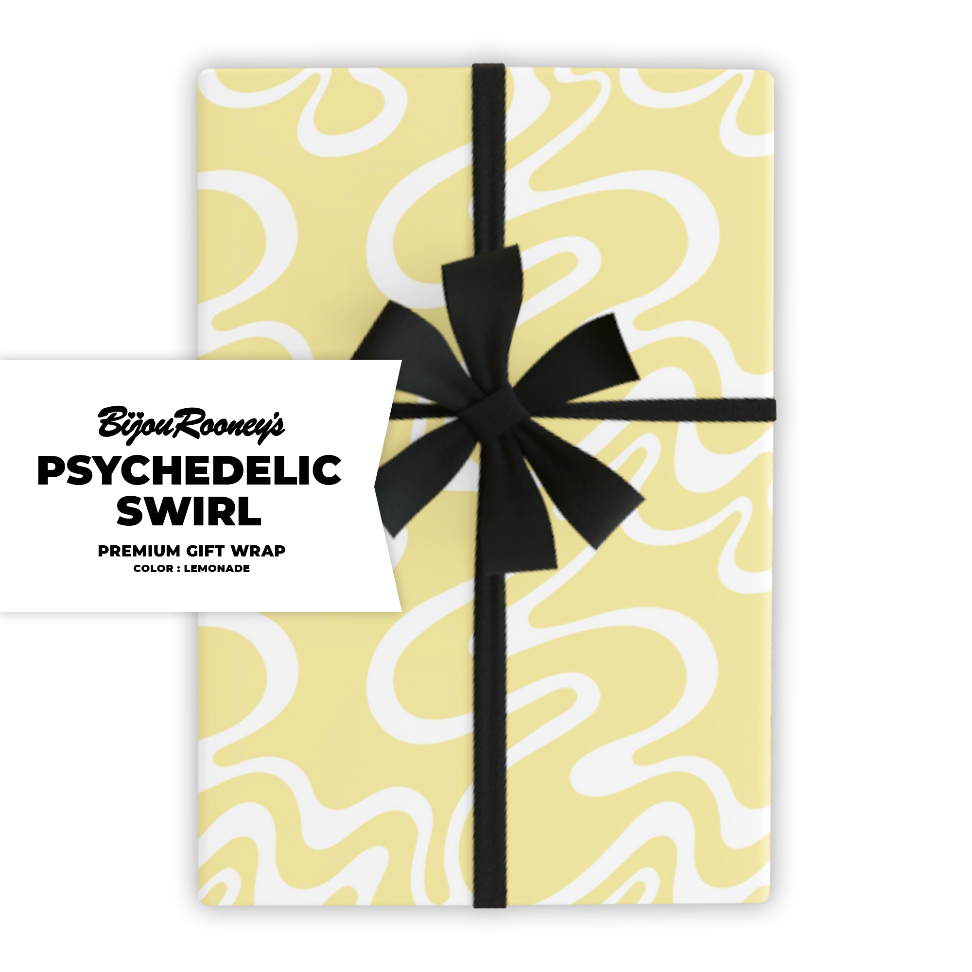Psychedelic Swirl Gift Wrap in Lemonade
