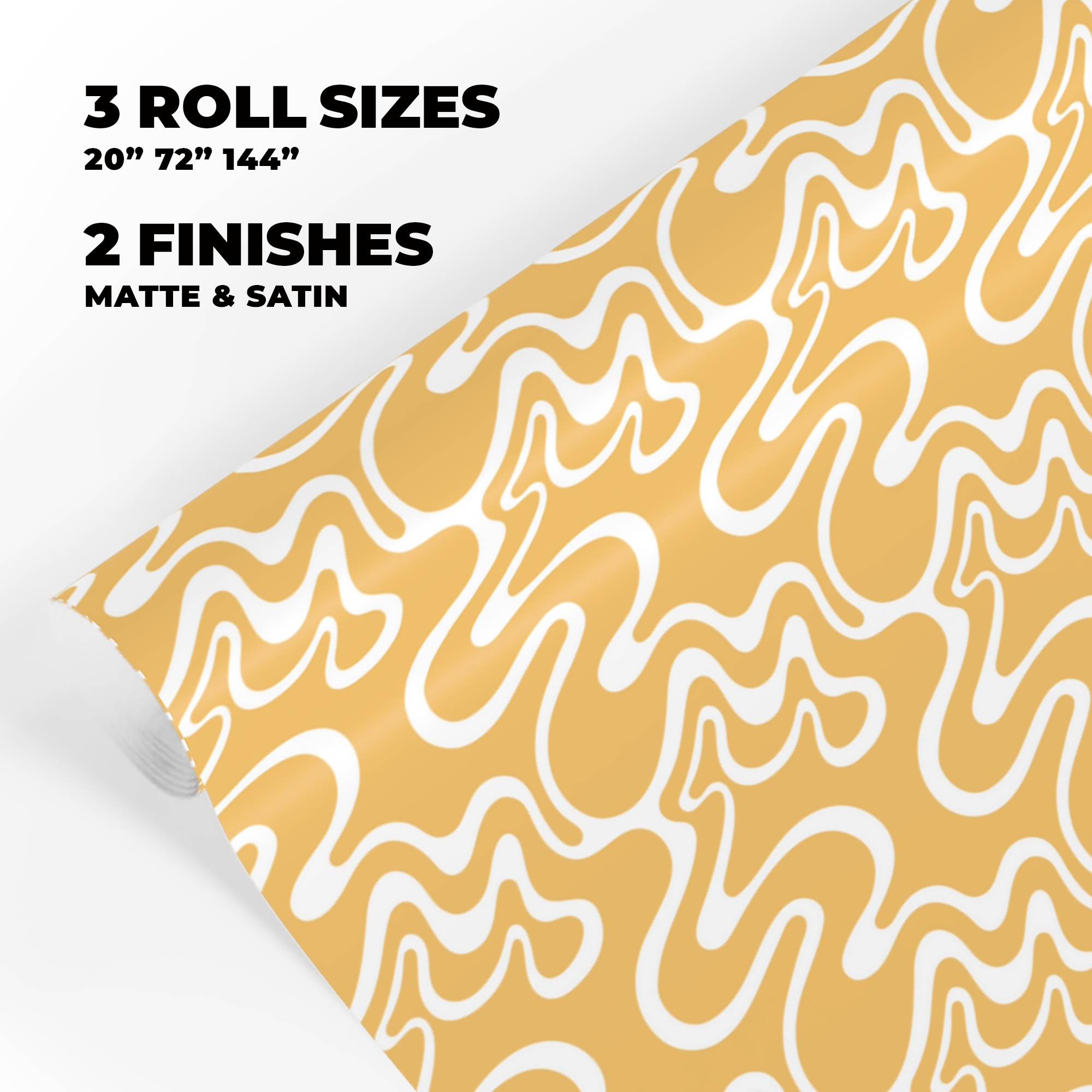 Psychedelic Swirl Gift Wrap in Cantaloupe product thumbnail image Psychedelic Swirl Gift Wrap in Cantaloupe product thumbnail image