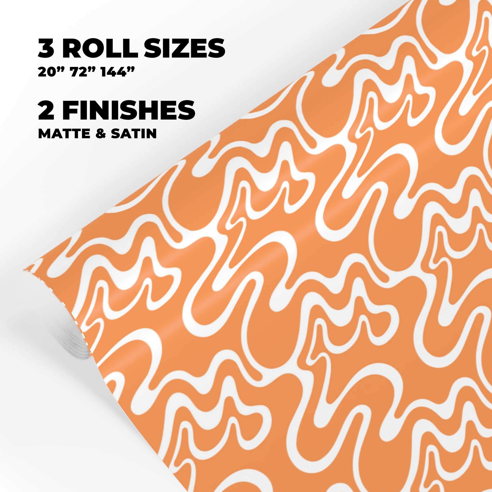 Psychedelic Swirl Gift Wrap in Clementine product thumbnail image Psychedelic Swirl Gift Wrap in Clementine product thumbnail image