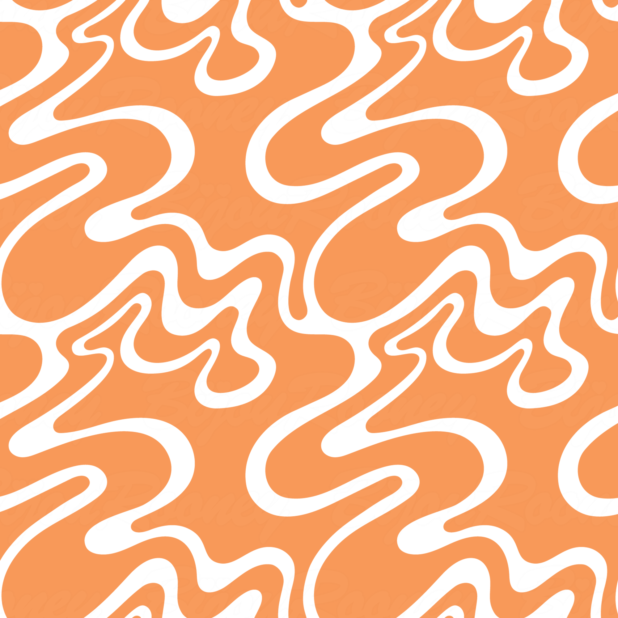 Psychedelic Swirl Gift Wrap in Clementine product thumbnail image Psychedelic Swirl Gift Wrap in Clementine product thumbnail image