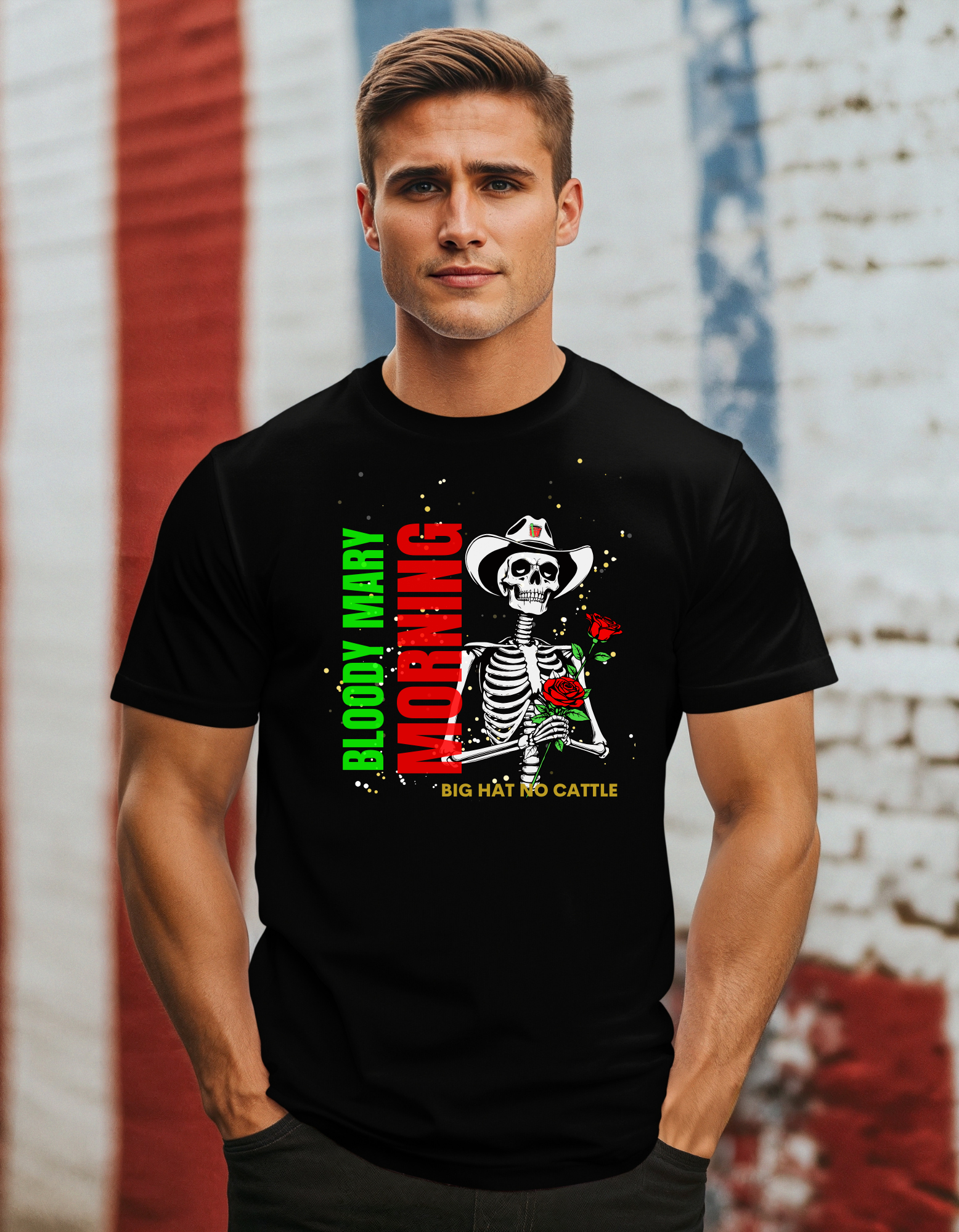 Big Hat No Cattle Bloody Mary Morning Unisex Heavy Cotton Tee - Vintage Skull Design product thumbnail image Big Hat No Cattle Bloody Mary Morning Unisex Heavy Cotton Tee - Vintage Skull Design product thumbnail image