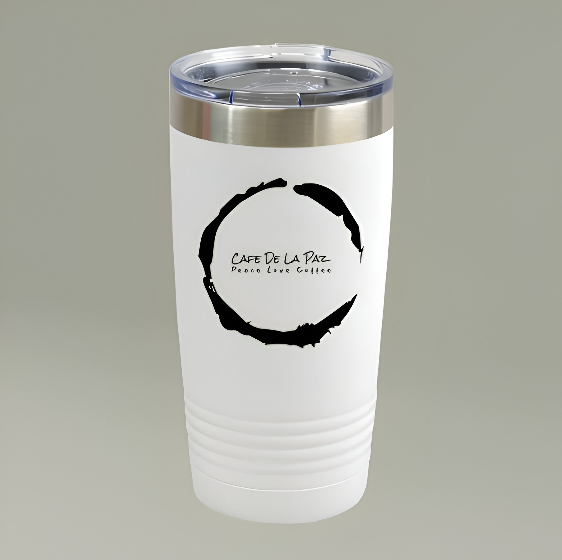 Insulated 20oz Tumbler - Cafe De La Paz - Peace Love Coffee Design product thumbnail image