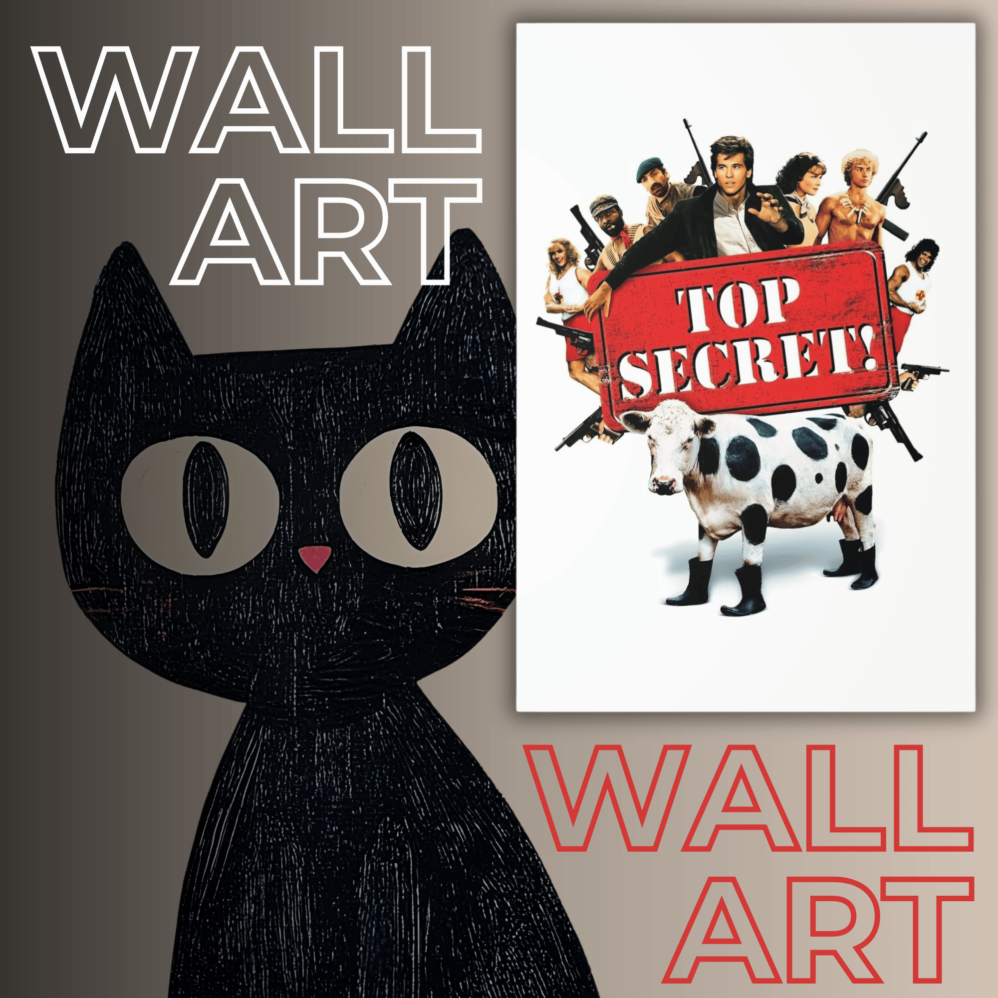 Funny Top Secret Wall Decals for Home Decor | Unique Movie Art product thumbnail image Funny Top Secret Wall Decals for Home Decor | Unique Movie Art product thumbnail image