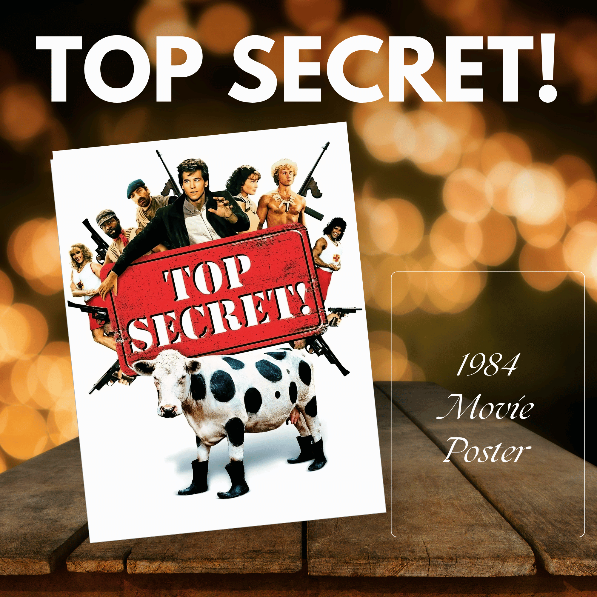 Funny Top Secret Wall Decals for Home Decor | Unique Movie Art product thumbnail image