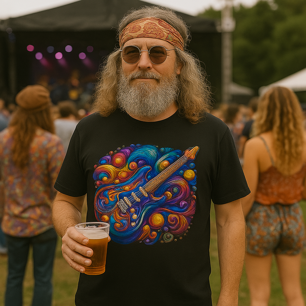 Psychedelic Guitar Tee product thumbnail image Psychedelic Guitar Tee product thumbnail image