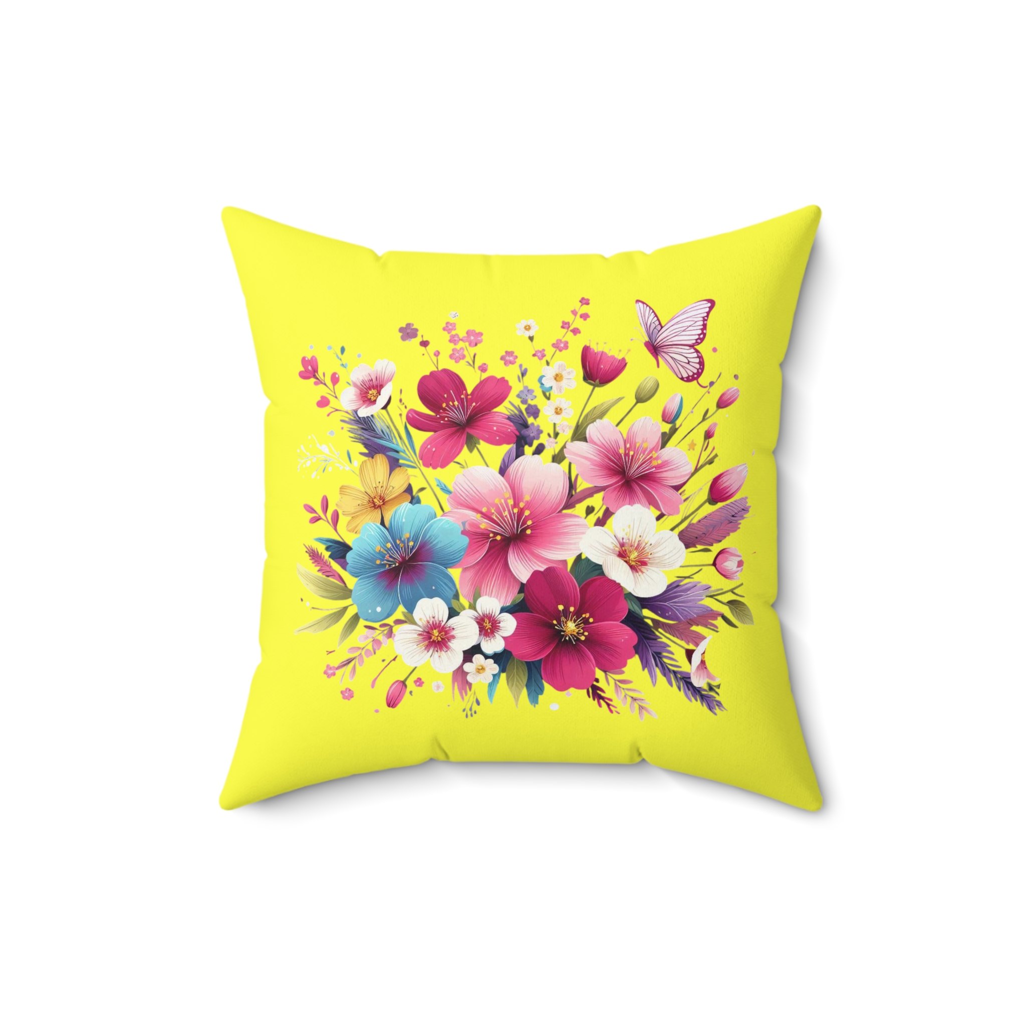 Floral Butterfly Pillow Floral Butterfly Pillow