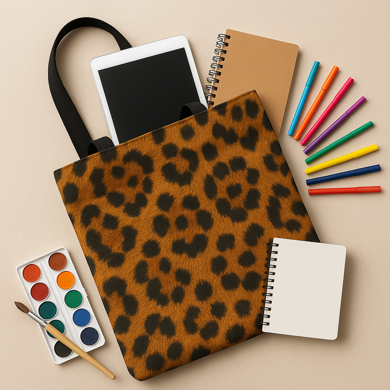 Leopard Print Tote Bag product thumbnail image Leopard Print Tote Bag product thumbnail image