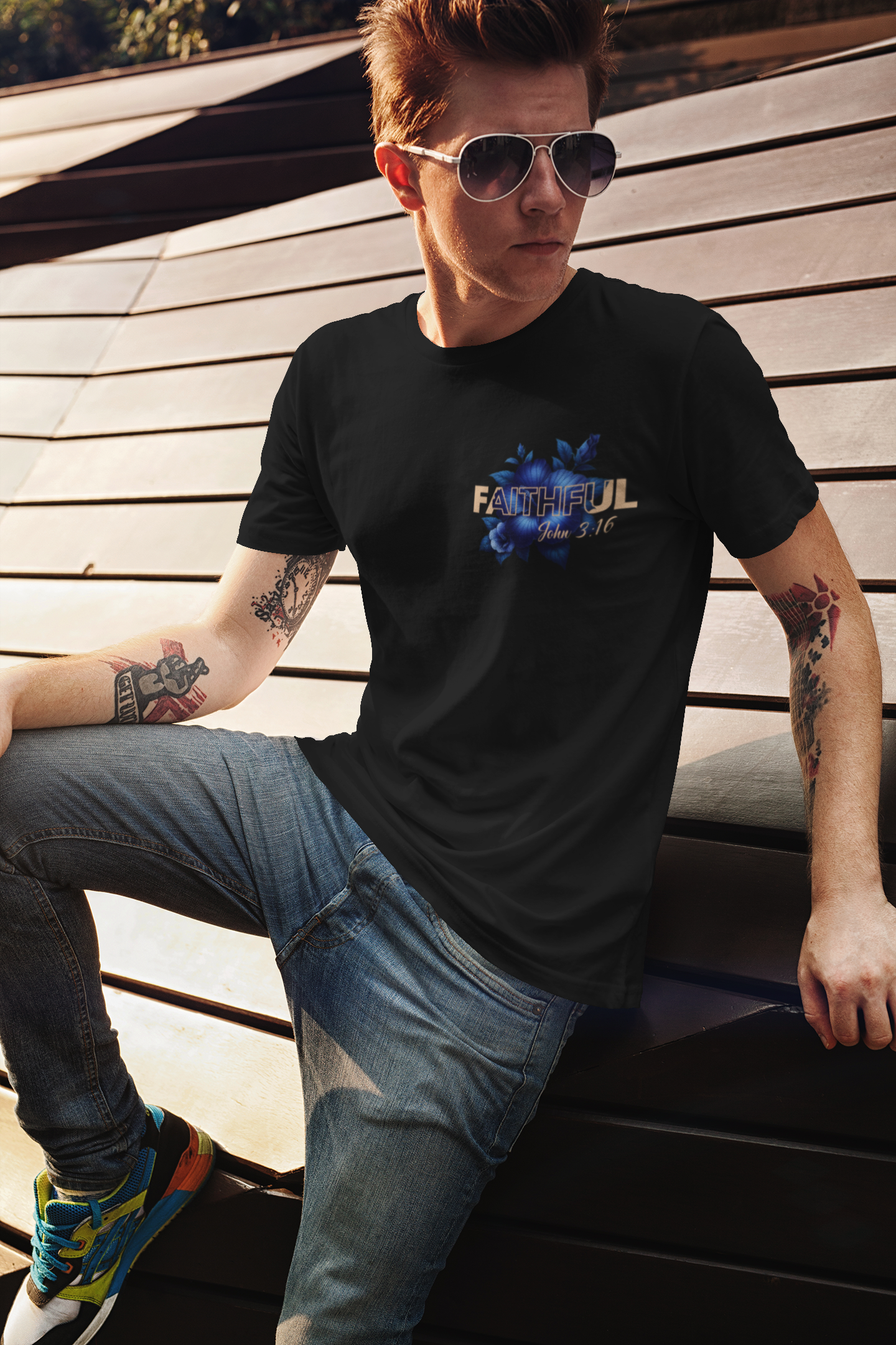 Faithful - Keep the Faith Design, Inspirational Tee product thumbnail image Faithful - Keep the Faith Design, Inspirational Tee product thumbnail image