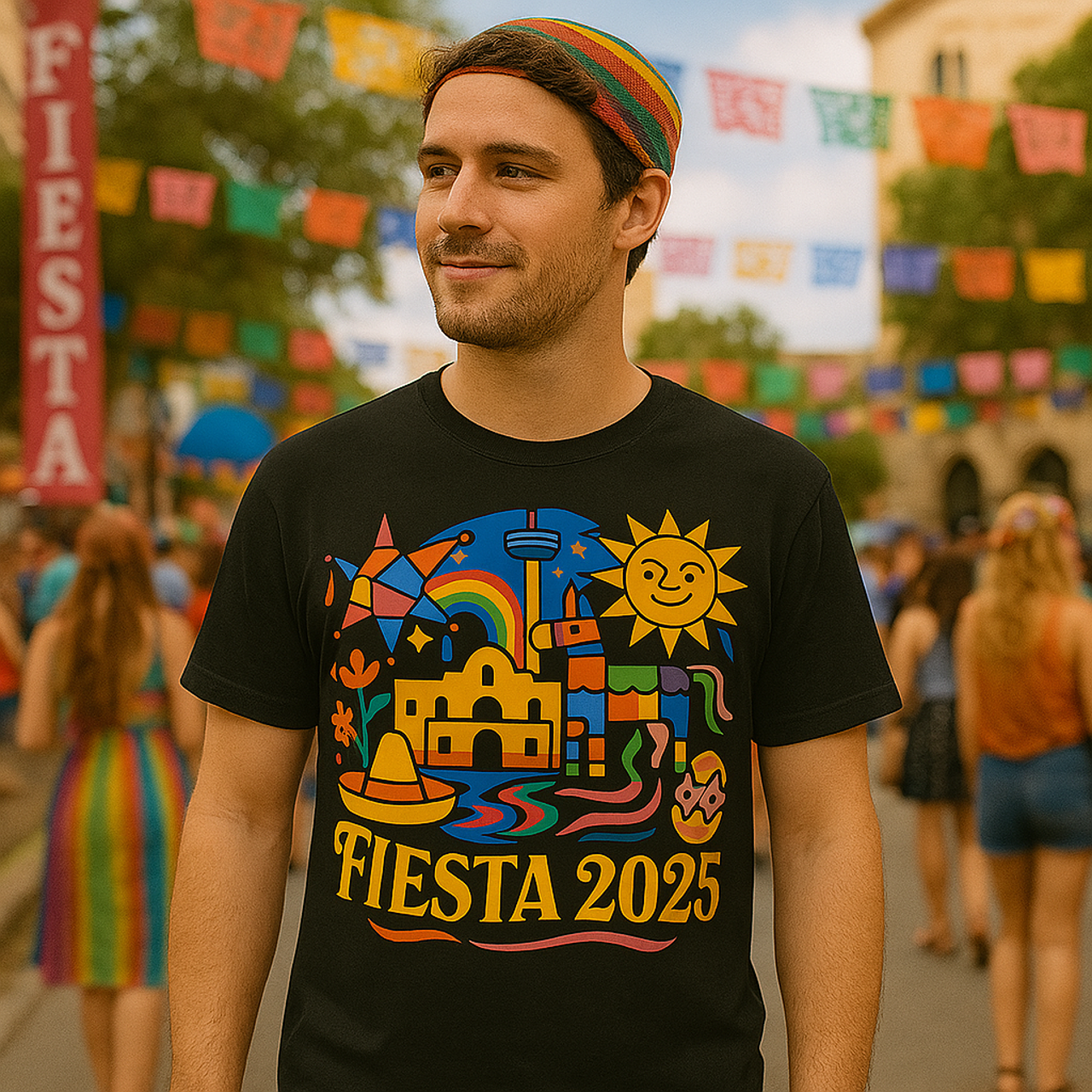 Fiesta 2025 Unisex Heavy Cotton Tee - Colorful Celebration Shirt product thumbnail image Fiesta 2025 Unisex Heavy Cotton Tee - Colorful Celebration Shirt product thumbnail image
