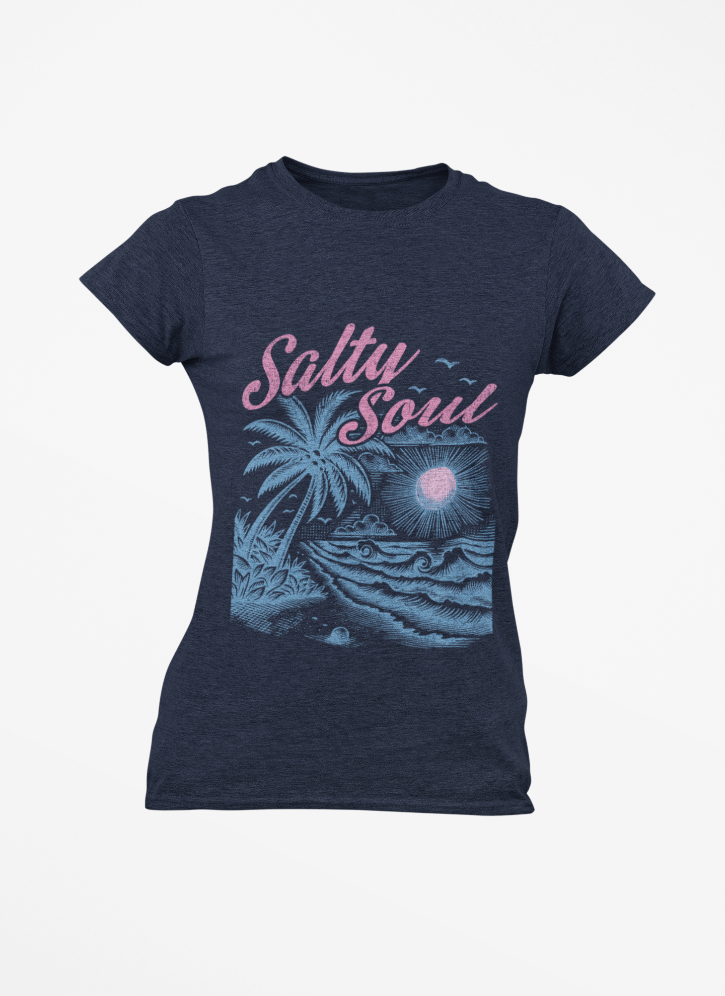 Salty Soul Women's Softstyle Tee - Beach Vibes T-Shirt for Ocean Lovers product thumbnail image Salty Soul Women's Softstyle Tee - Beach Vibes T-Shirt for Ocean Lovers product thumbnail image