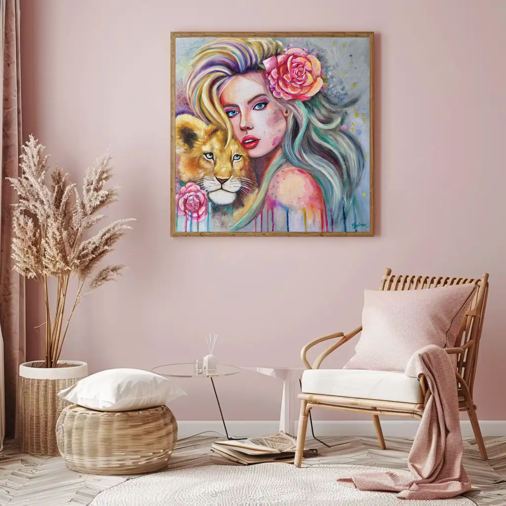 Vibrant Lioness Canvas Art - Inspiring Wall Decor for Home &amp; Office product thumbnail image