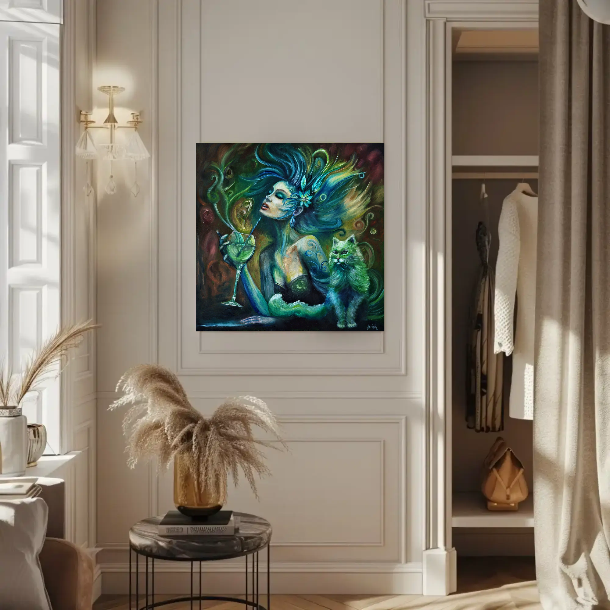Absinthe Dreams Fairytale Cat Canvas Art - Stretched Matte Home Decor product thumbnail image Absinthe Dreams Fairytale Cat Canvas Art - Stretched Matte Home Decor product thumbnail image