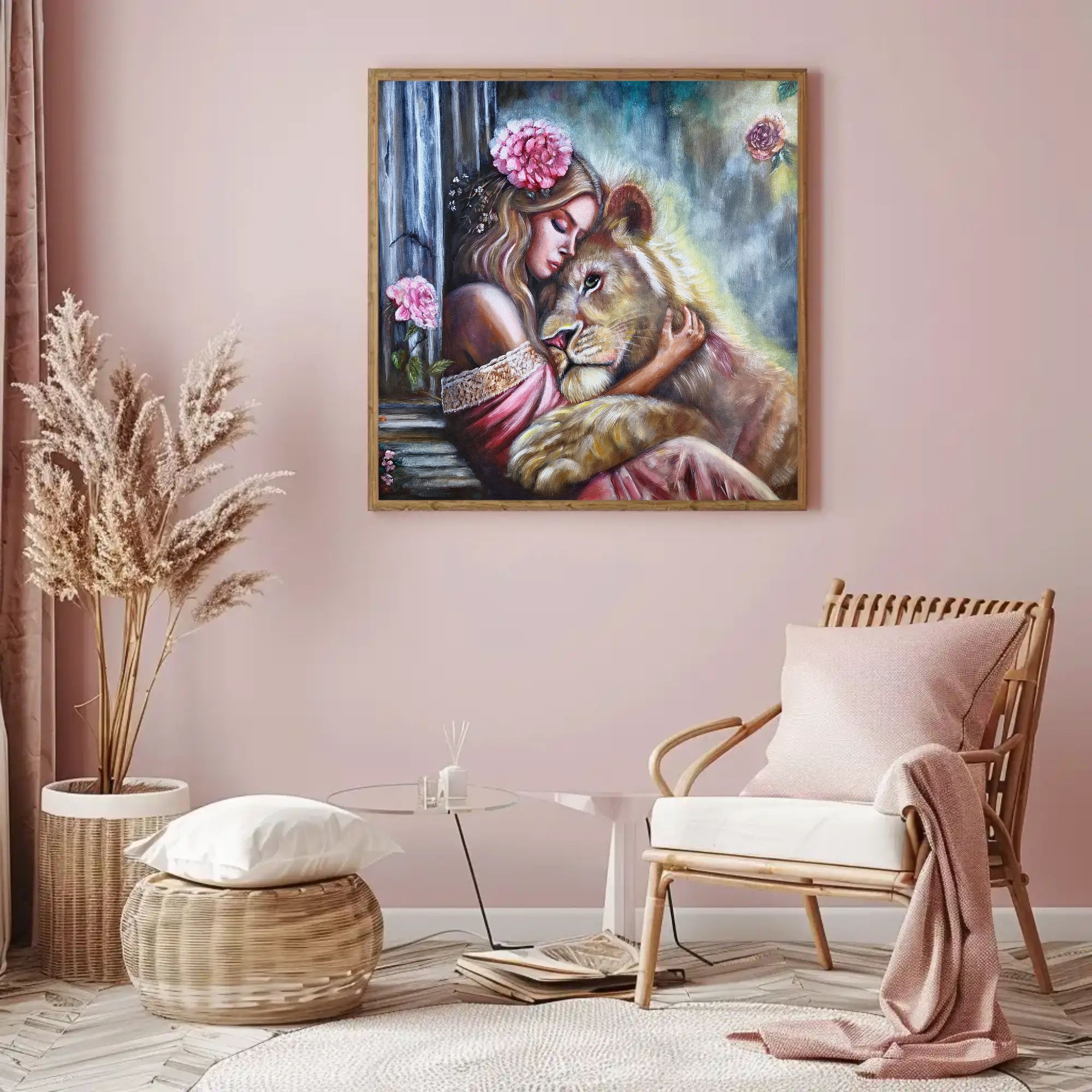 I'm Here for You Lion Lady Canvas Art - Stretched Matte Home Decor