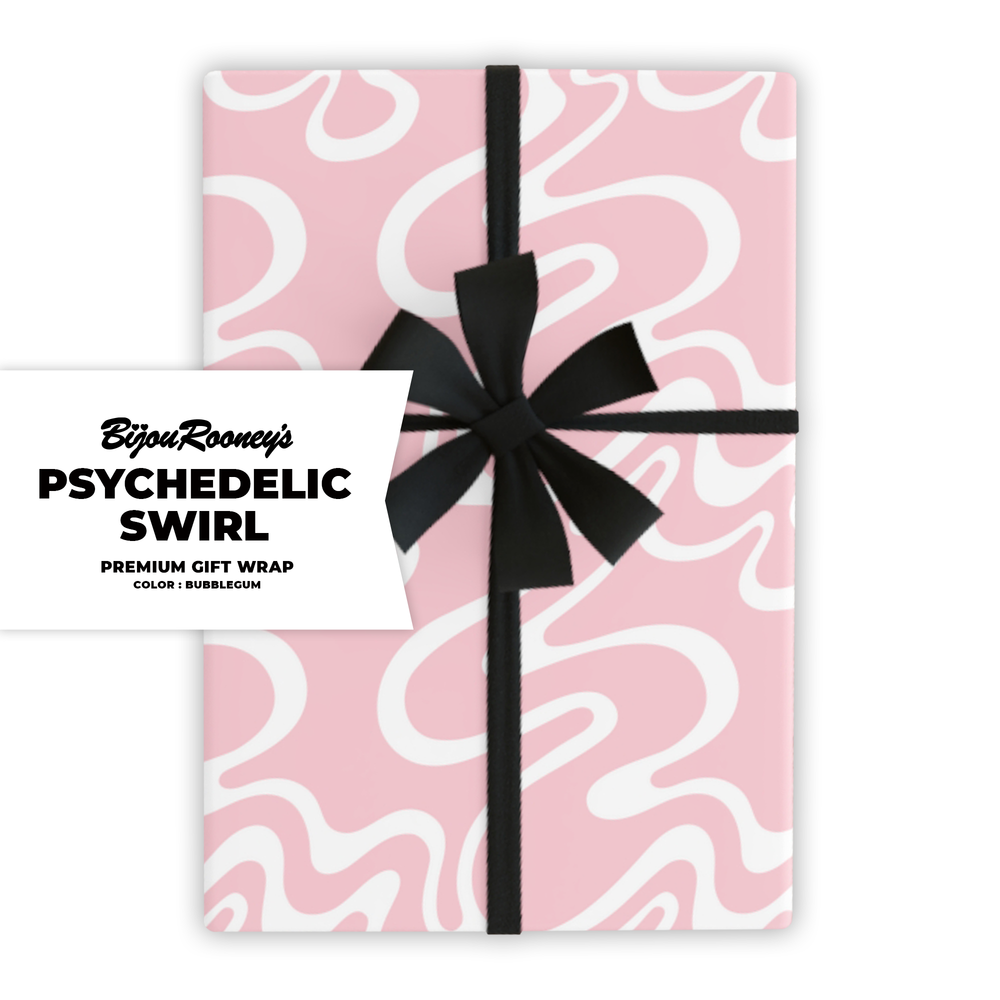 Psychedelic Swirl Gift Wrap in Bubblegum