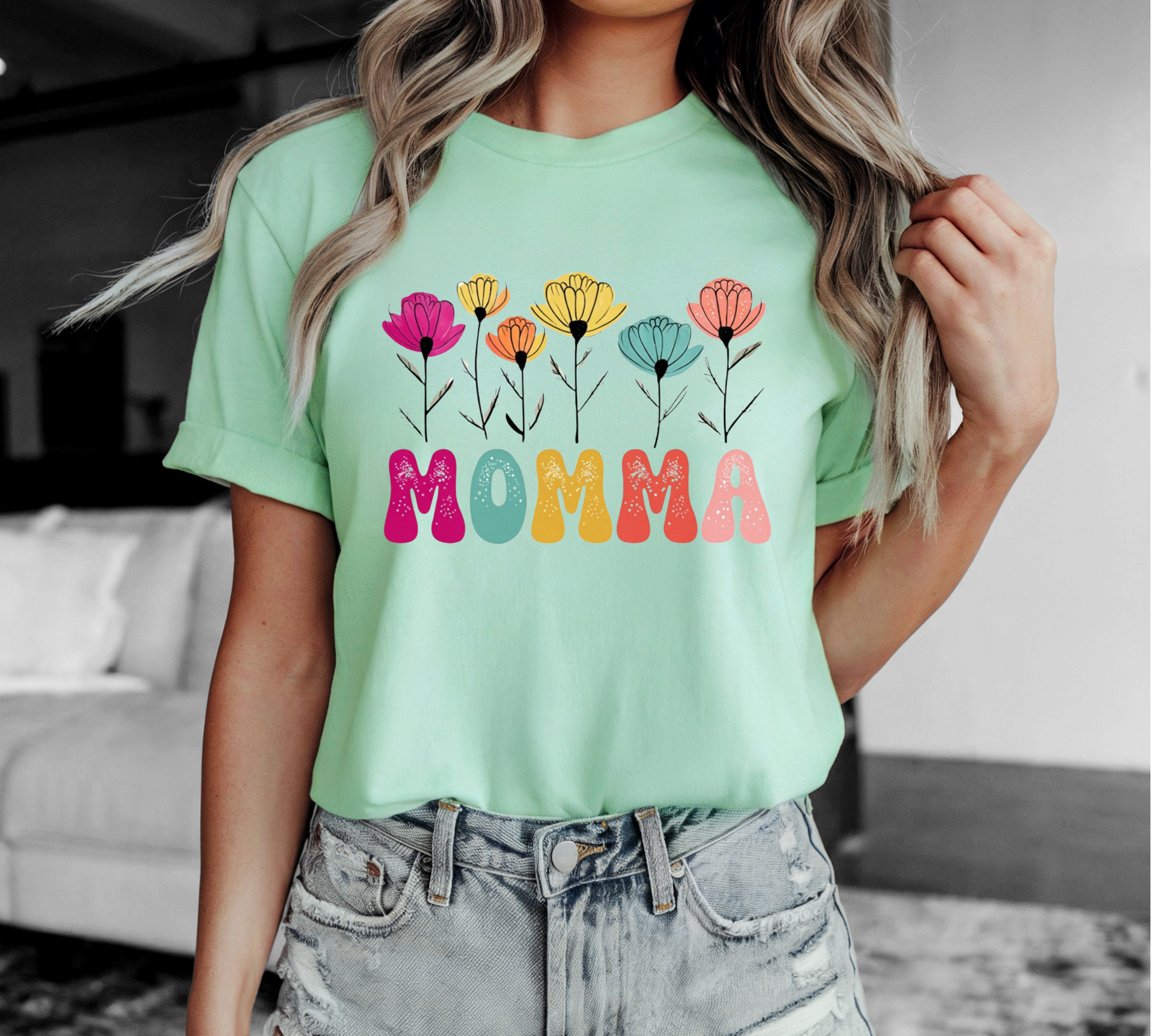 Colorful 'MOMMA' Floral  product thumbnail image