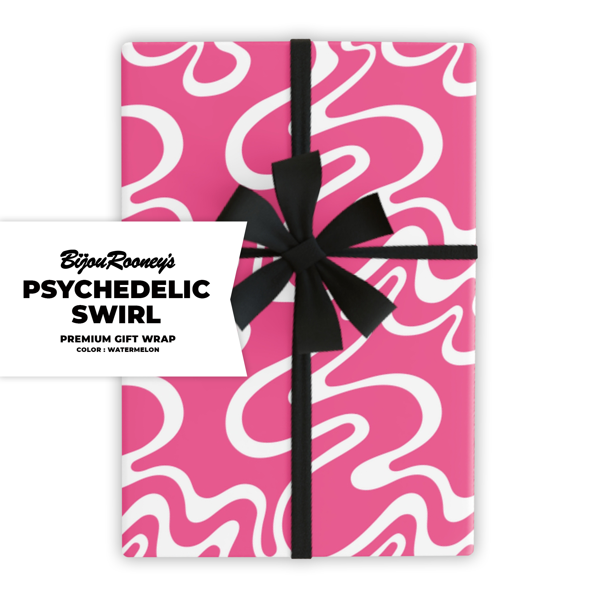 Psychedelic Swirl Gift Wrap in Watermelon