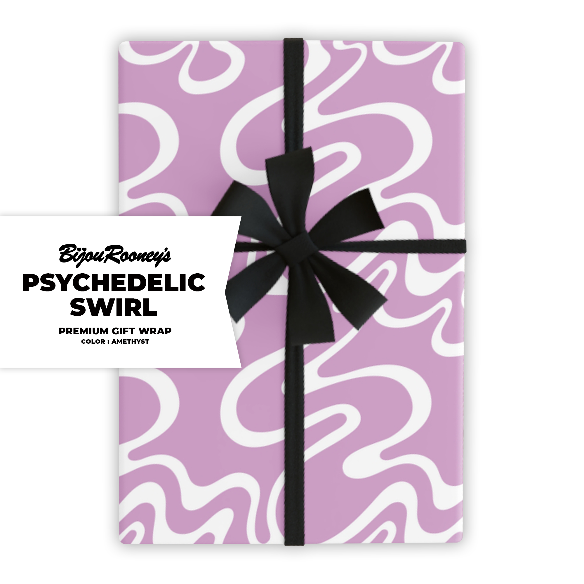 Psychedelic Swirl Gift Wrap in Amethyst
