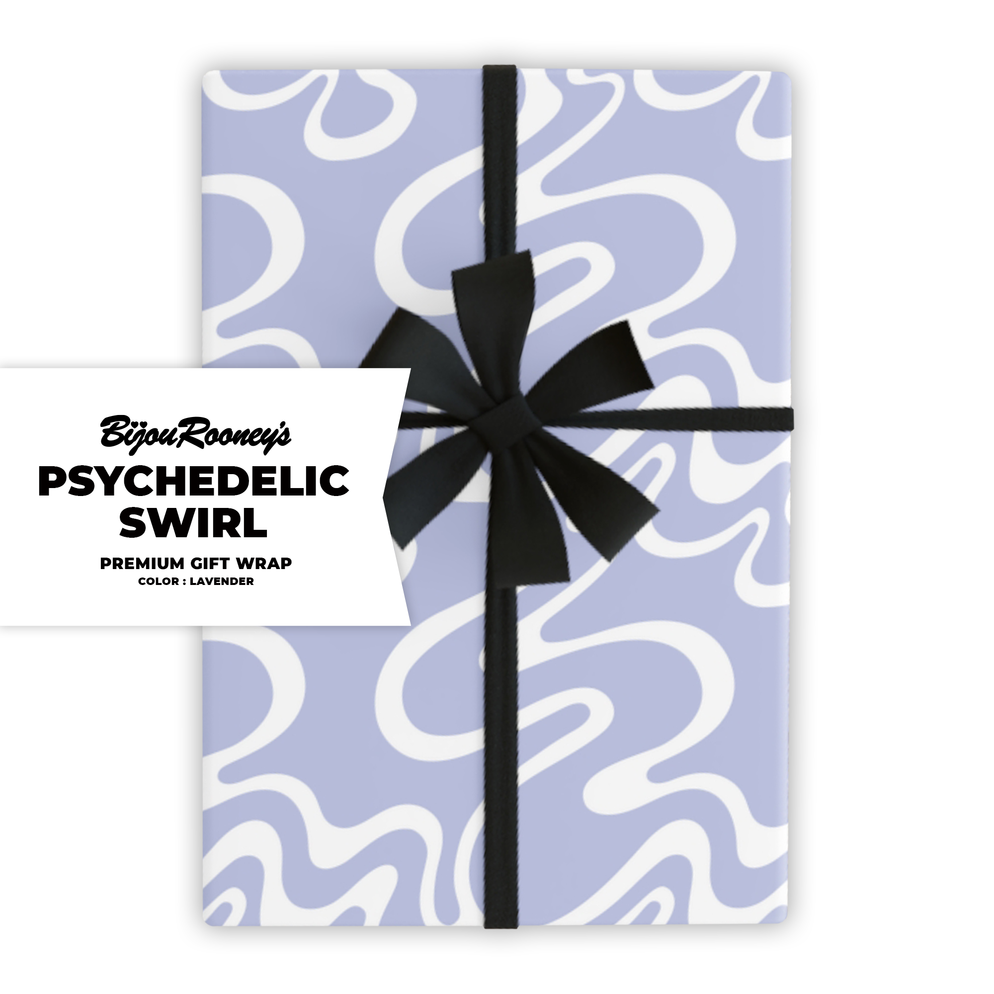 Psychedelic Swirl Gift Wrap in Lavender