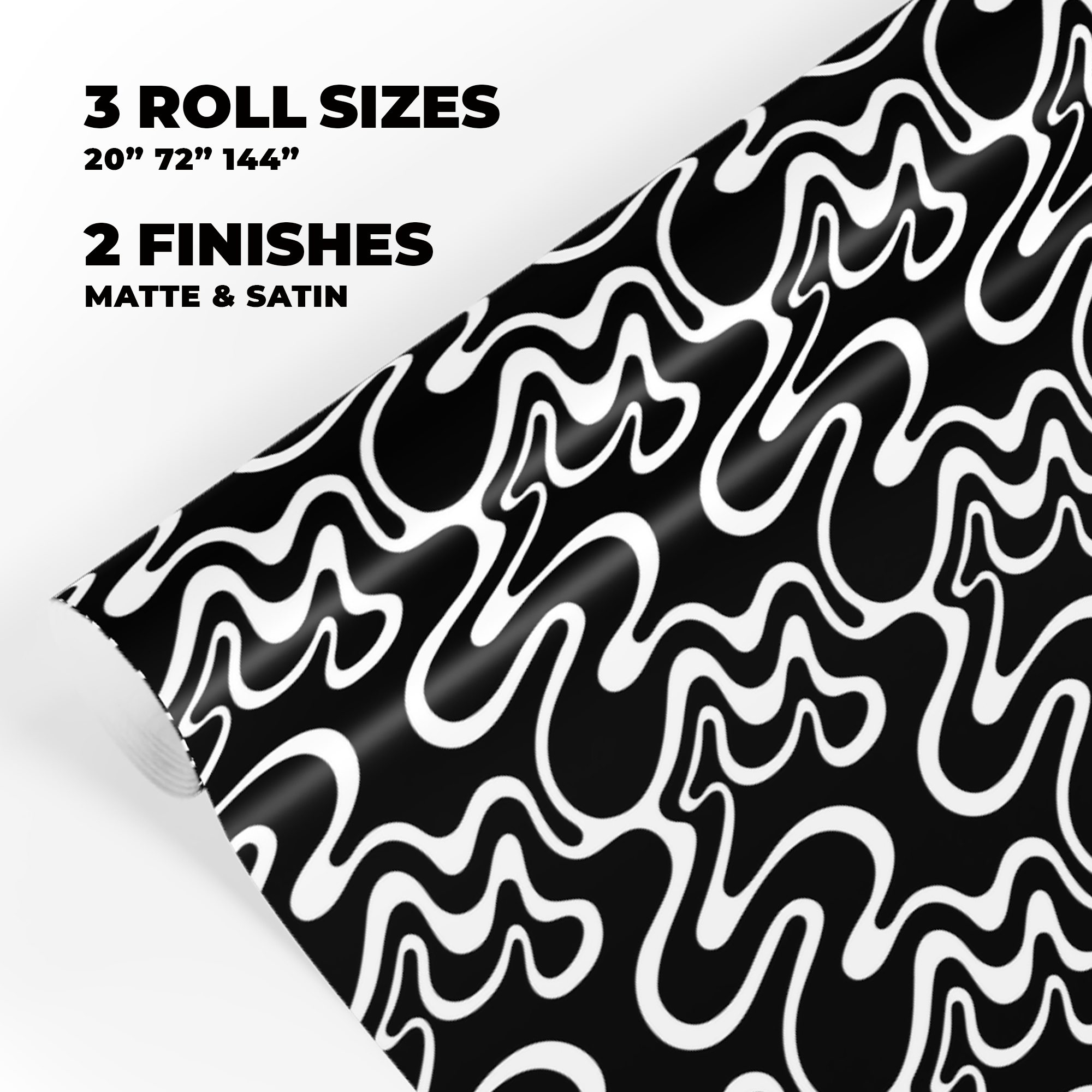 Psychedelic Swirl Gift Wrap in Licorice product thumbnail image Psychedelic Swirl Gift Wrap in Licorice product thumbnail image