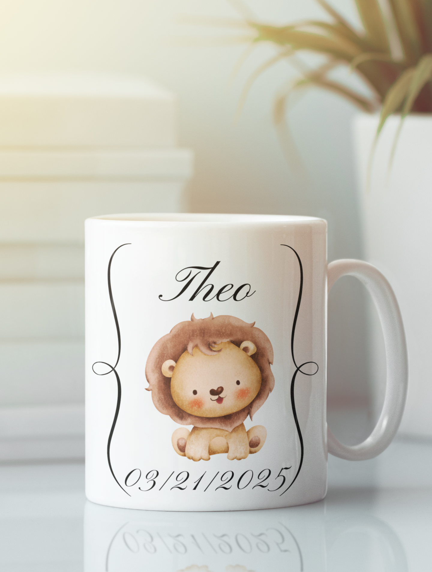 Baby Lion Mug- Customizable 11 oz
