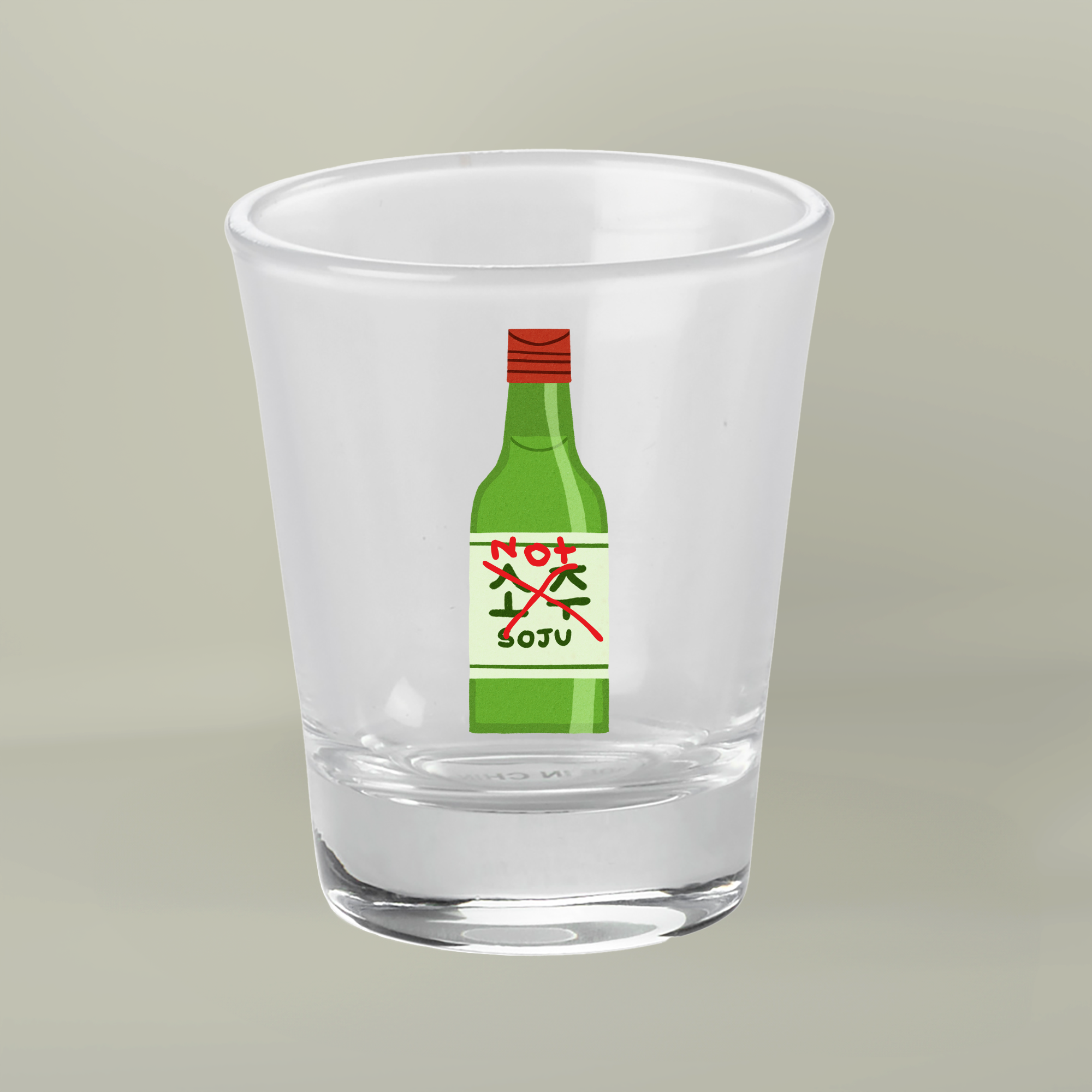 "NOT Soju" Shot Glass Set - Perfect for Parties and Celebrations for The Shy and Extroverted
