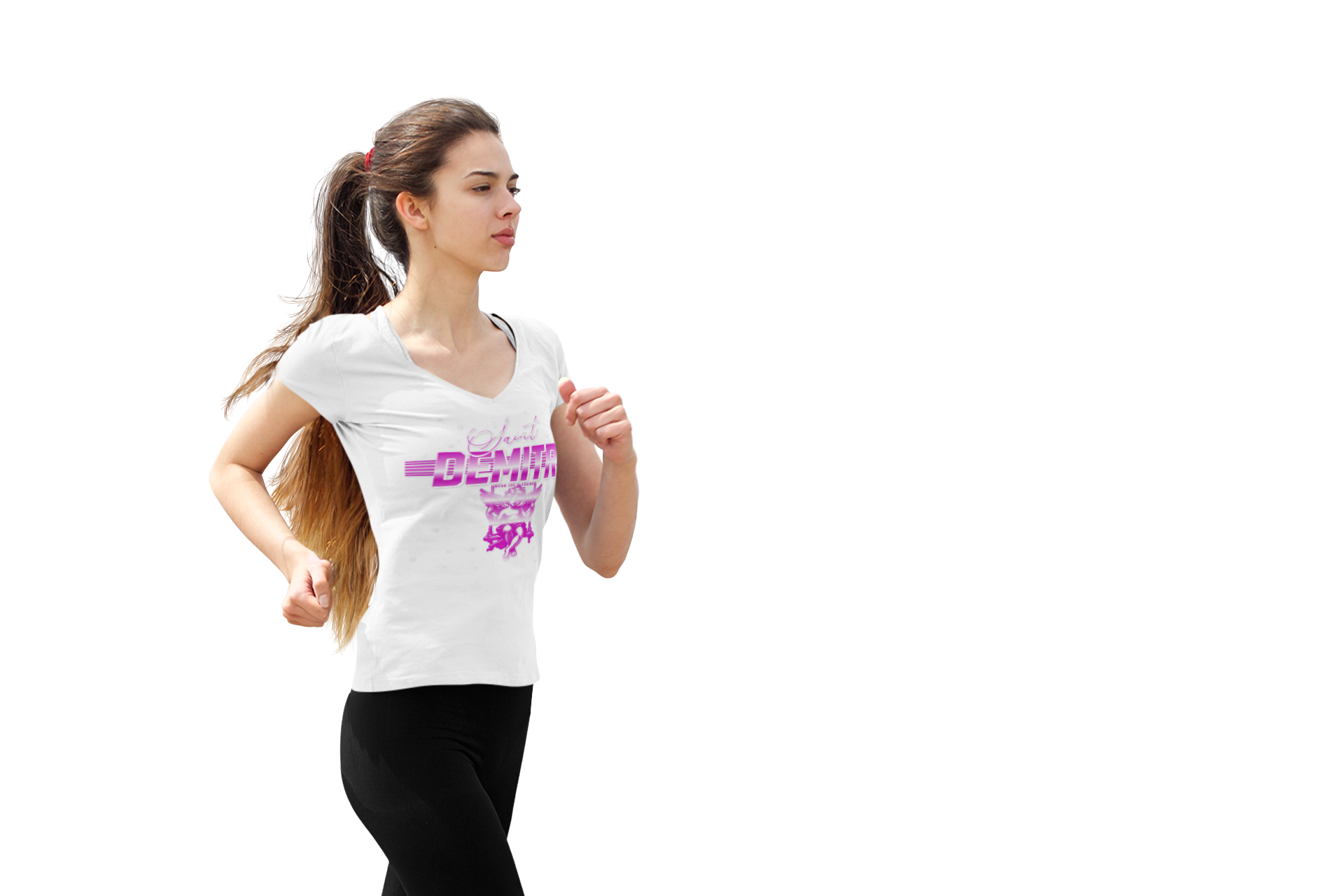 Saint Demitri Swinging Angel V-Neck Tee - Stylish Graphic Tee for Casual Vibes product thumbnail image Saint Demitri Swinging Angel V-Neck Tee - Stylish Graphic Tee for Casual Vibes product thumbnail image