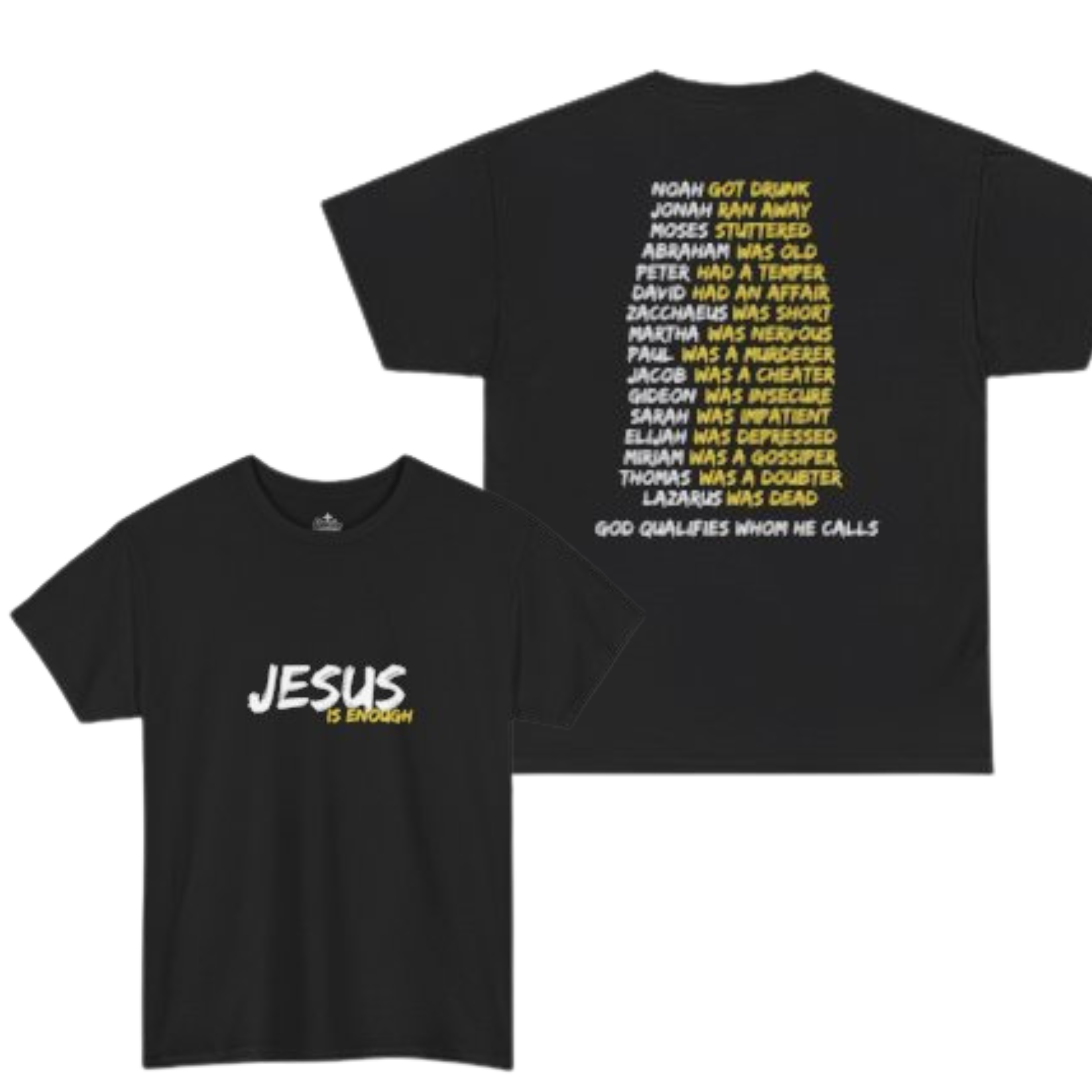 Christian T-Shirt Jesus is Enough - Motivational Heavy Cotton Tee product thumbnail image Christian T-Shirt Jesus is Enough - Motivational Heavy Cotton Tee product thumbnail image