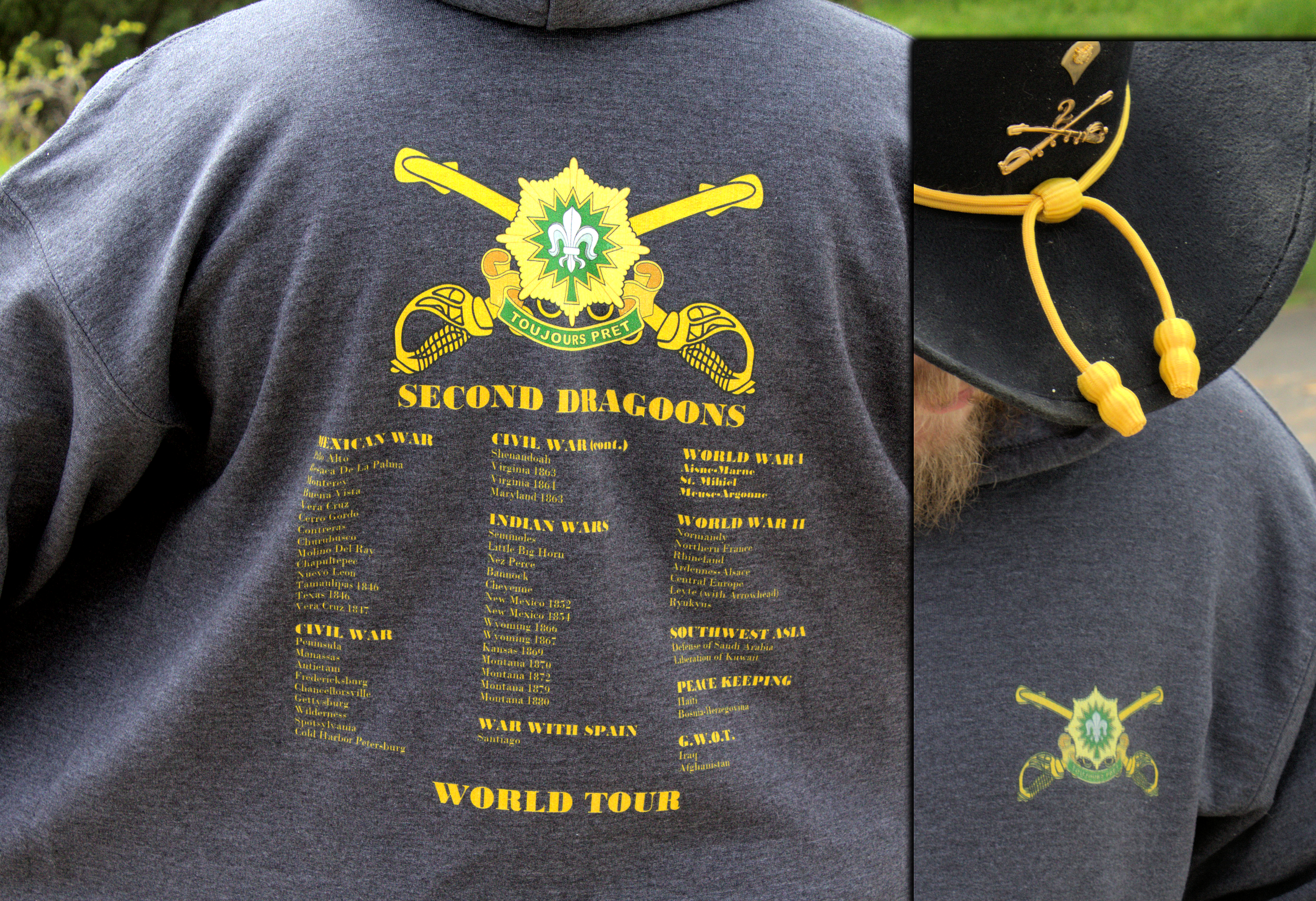 2nd Cavalry Regiment Ops & Campaigns - Pocket T-shirt product thumbnail image 2nd Cavalry Regiment Ops & Campaigns - Pocket T-shirt product thumbnail image